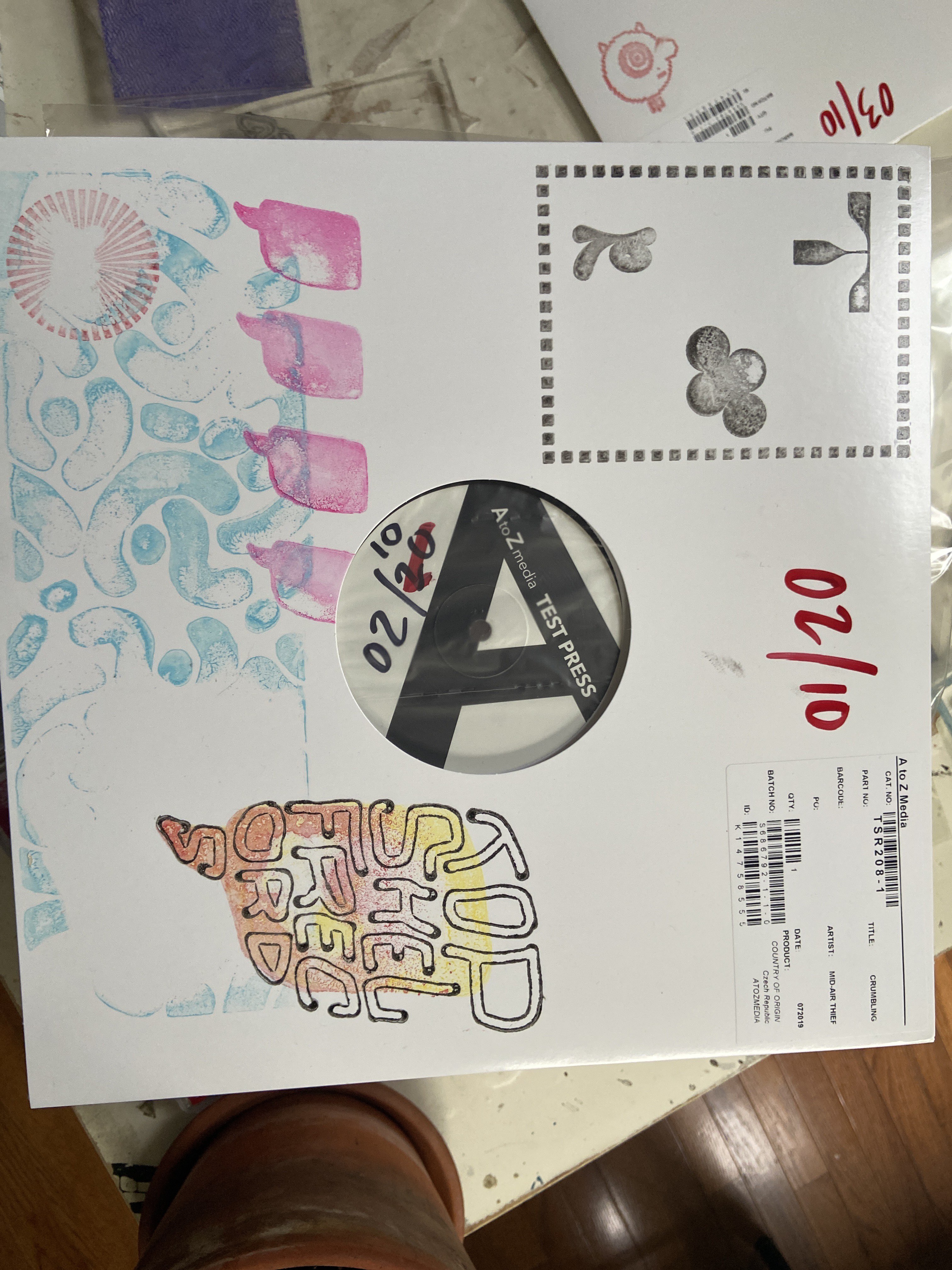 Product shots of Topshelf Records - Random Test Pressings