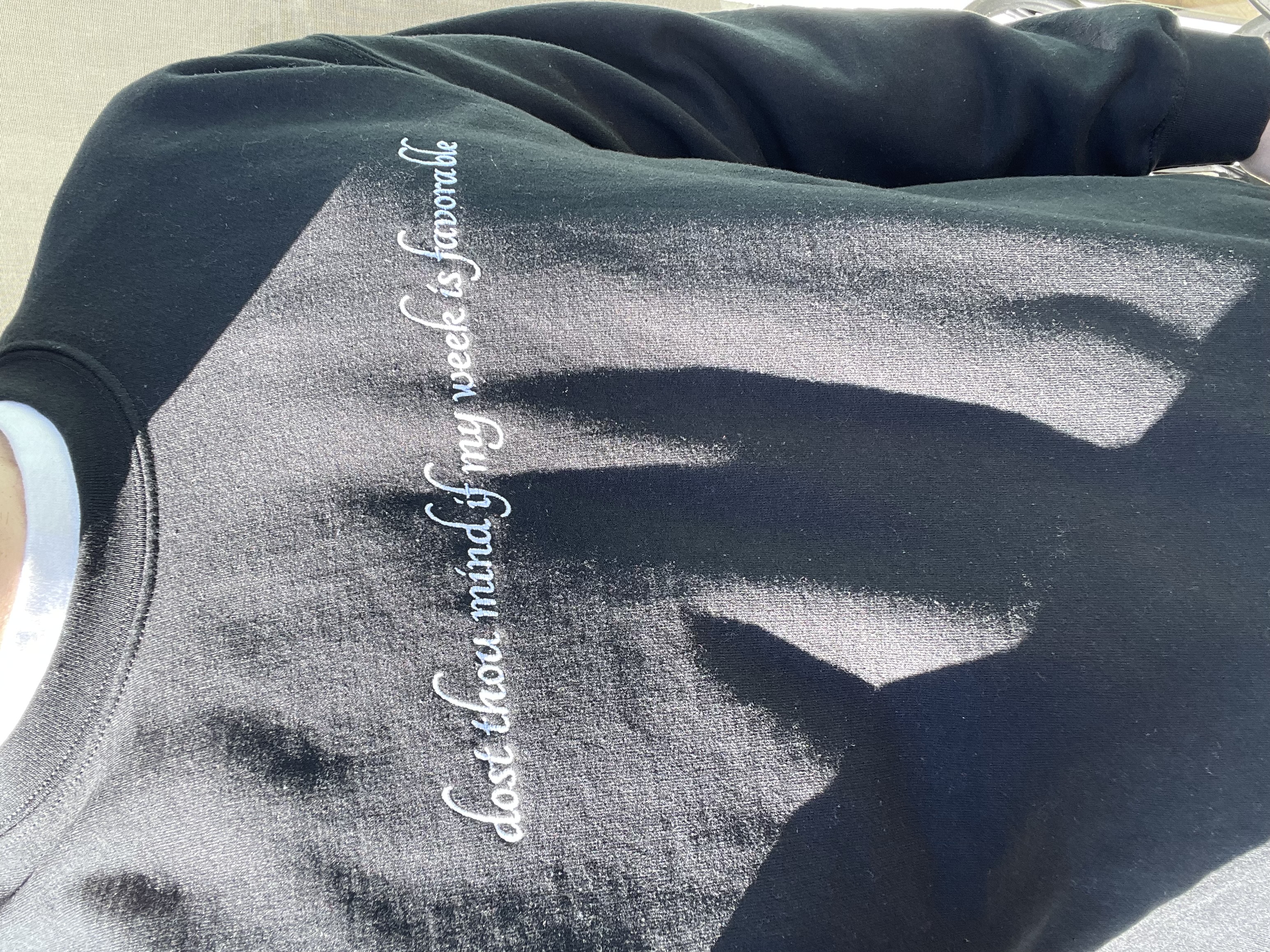 Dost Thou Mind Embroidered Crewneck - Black