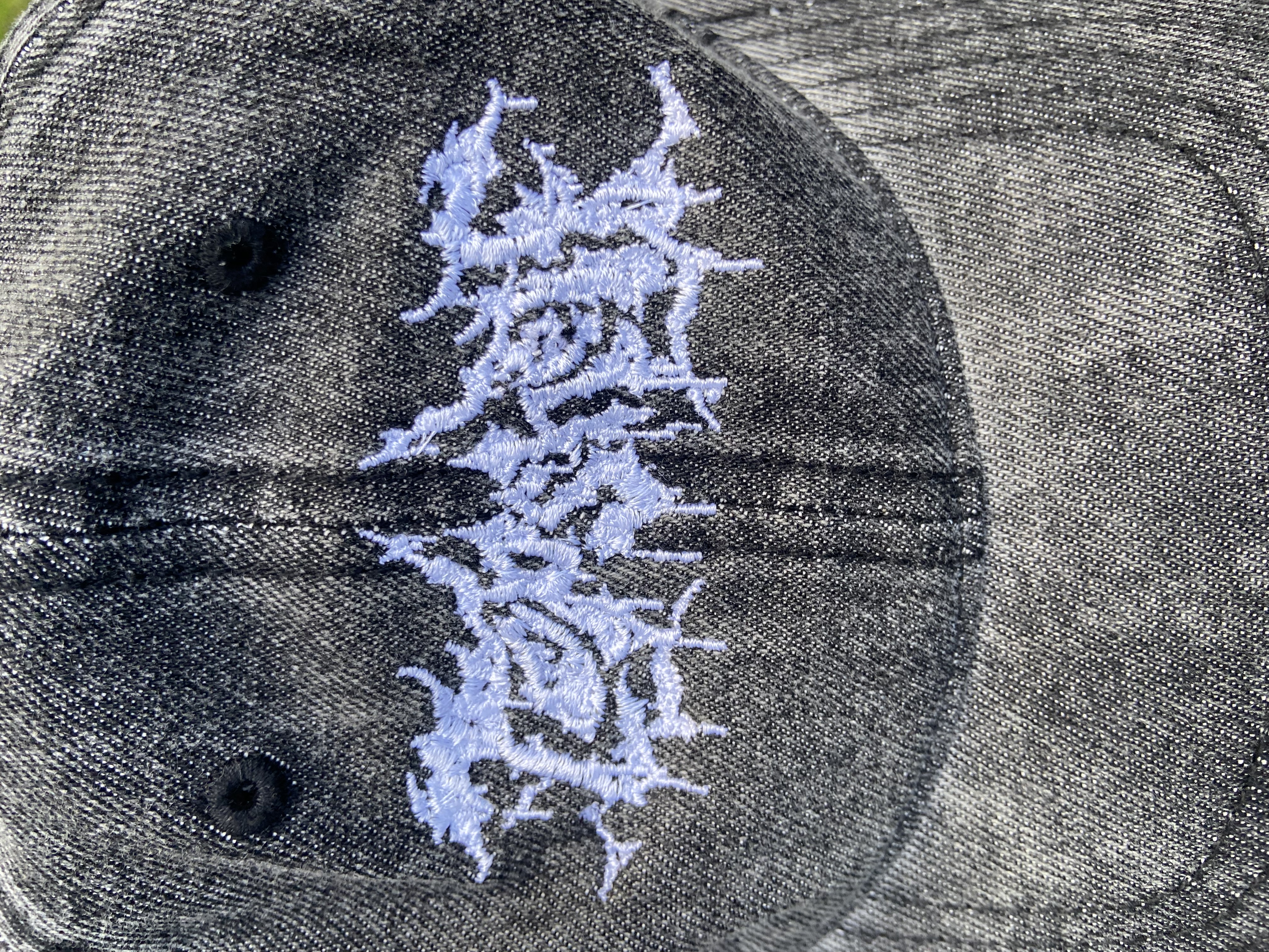 Product shots of Topshelf Records - slam logo baseball hat