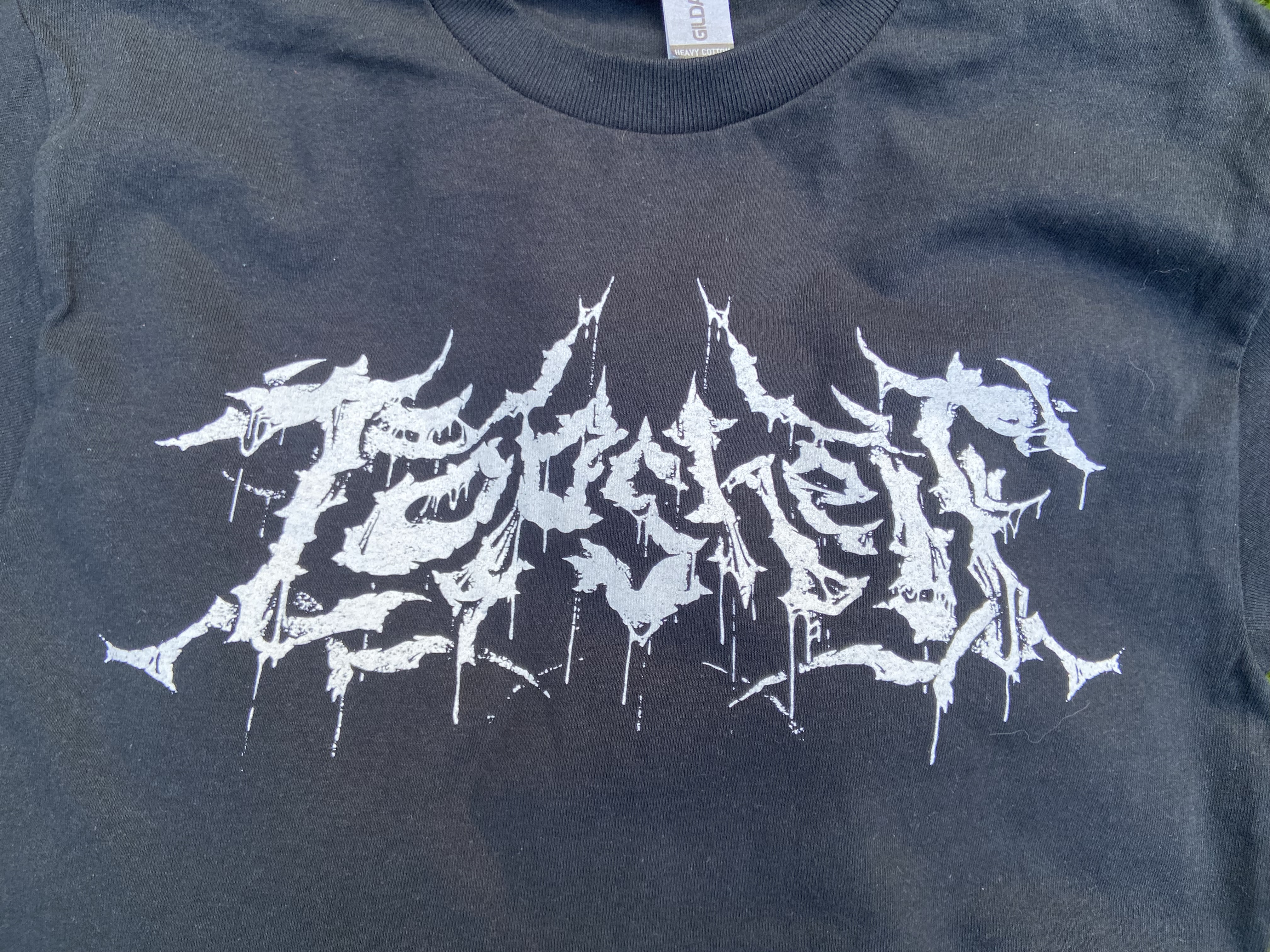 Product shots of Topshelf Records - slam logo shirt