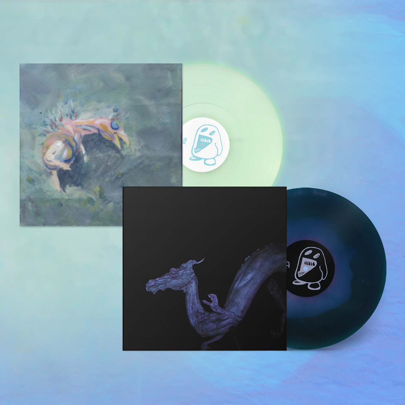 Product shots of blue smiley - blue smiley bundles