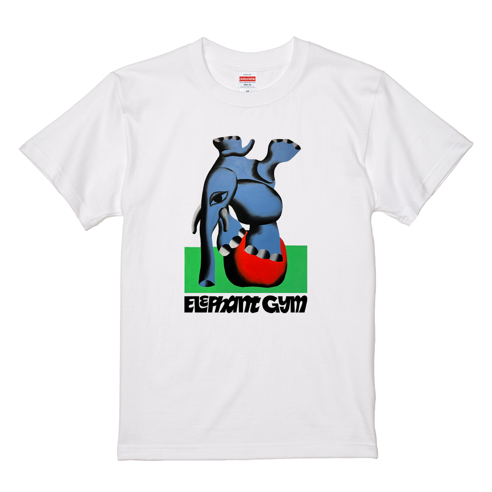 Product shots of Elephant Gym - World Tour tee