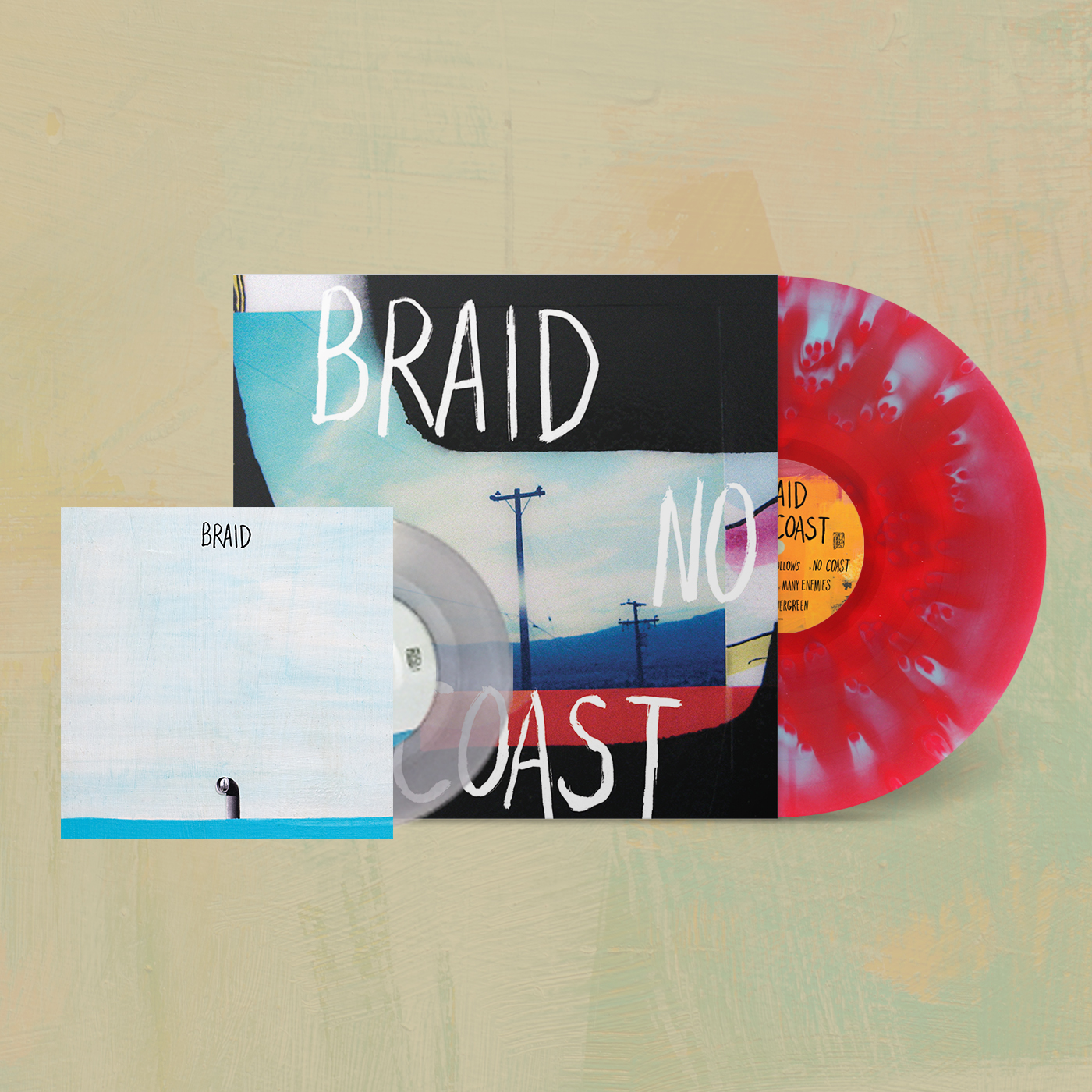 Product shots of Braid - No Coast Vinyl Bundles