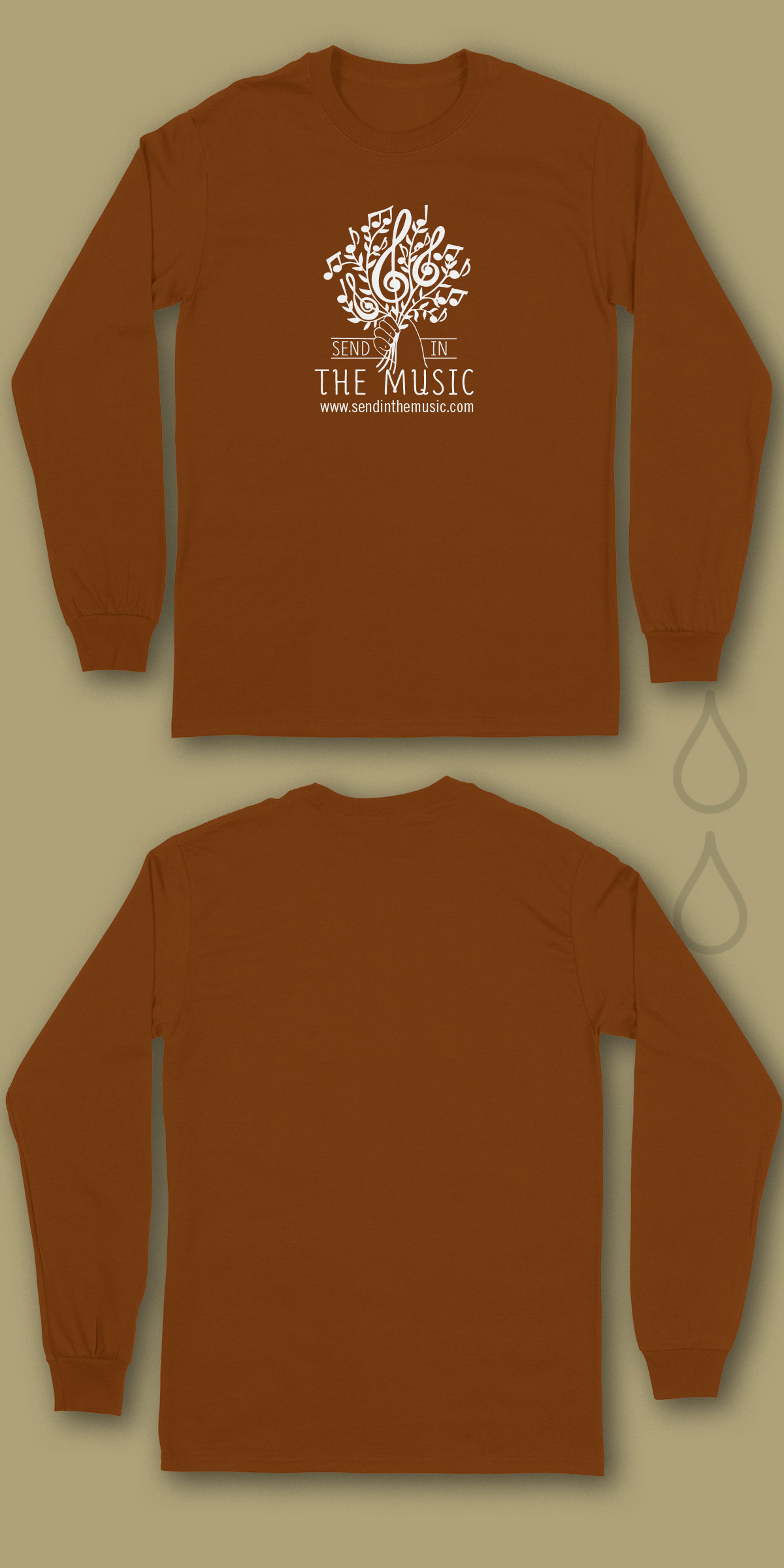 A Fundraiser for Send in the Music!- Longsleeve- Burnt Orange