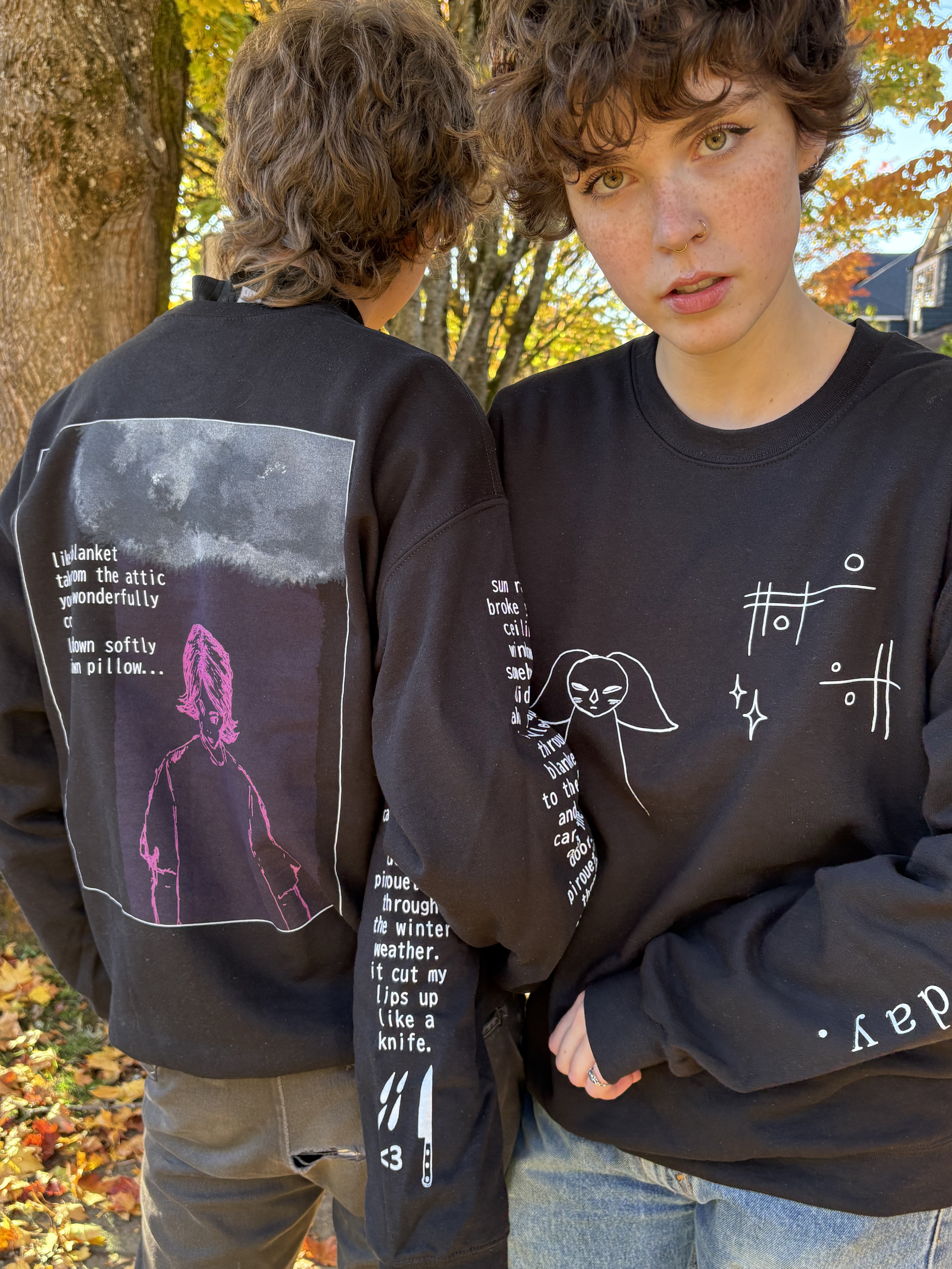 Product shots of Weatherday - crewneck sweater