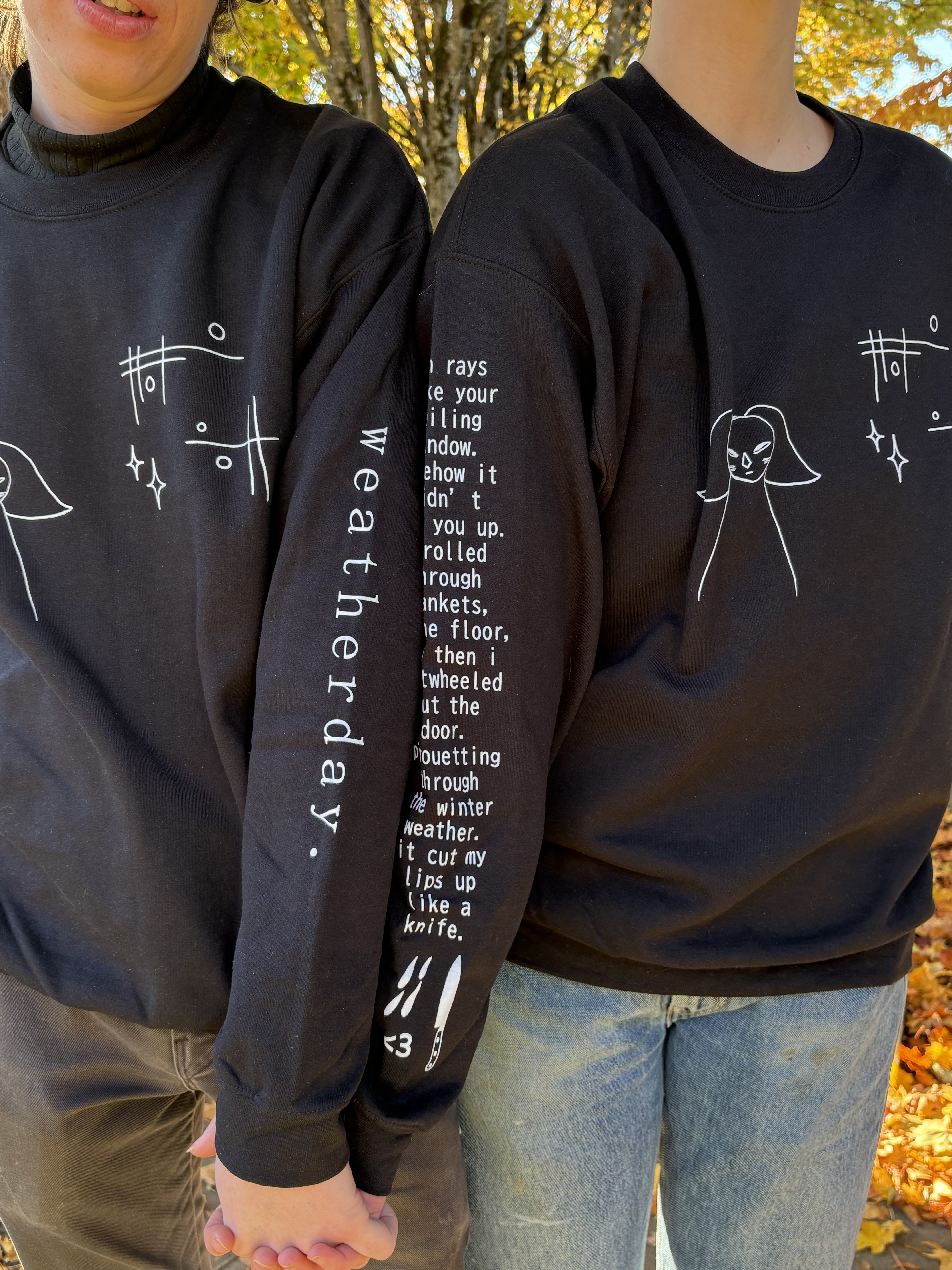Product shots of Weatherday - crewneck sweater