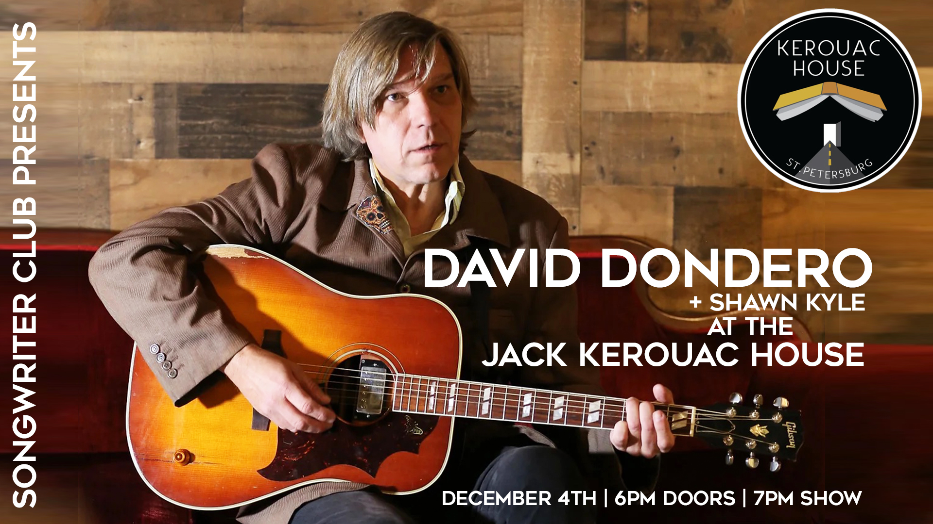 Songwriter Club at the Jack Kerouac House: David Dondero + Shawn Kyle (SOLD OUT)