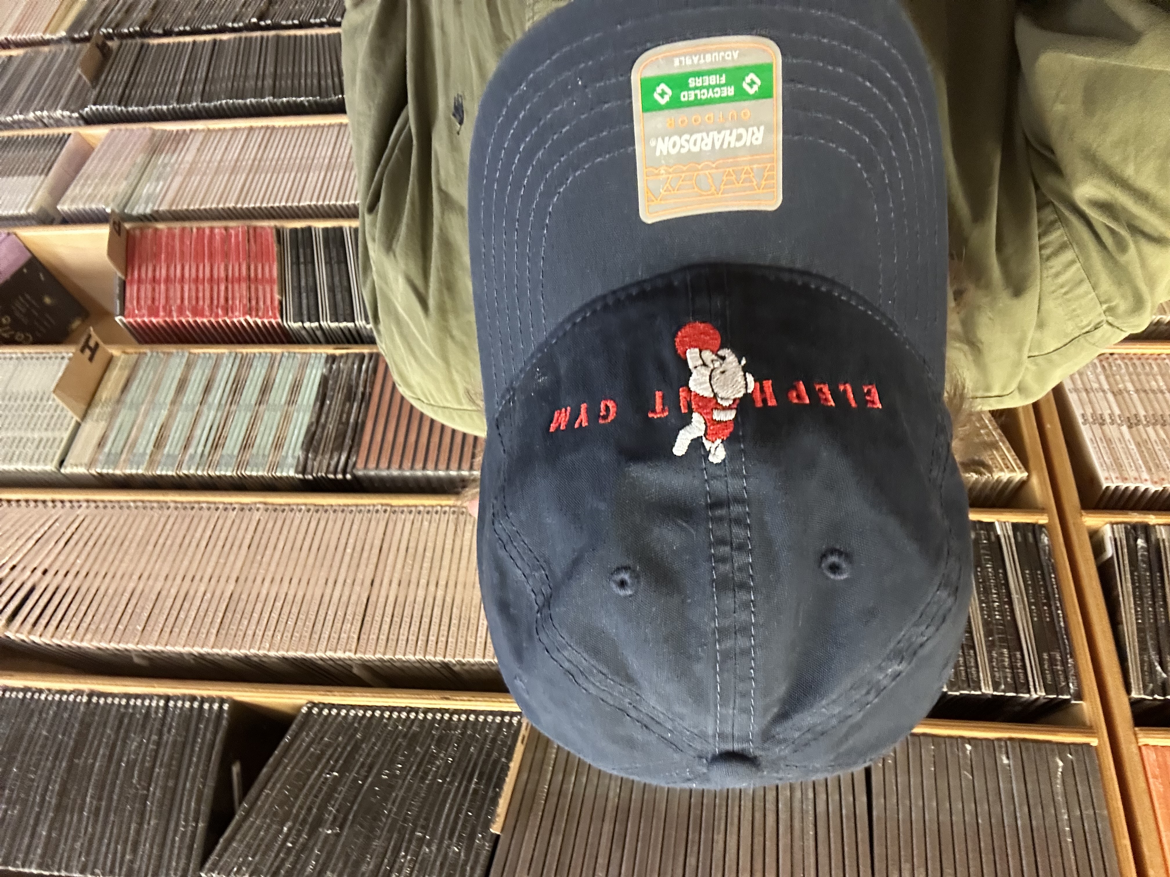 Product shots of Elephant Gym - Navy Blue Logo Hat