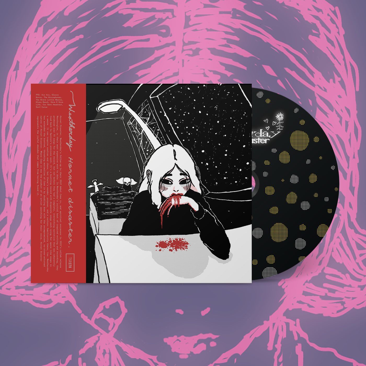 Product shots of Weatherday - Hornet Disaster