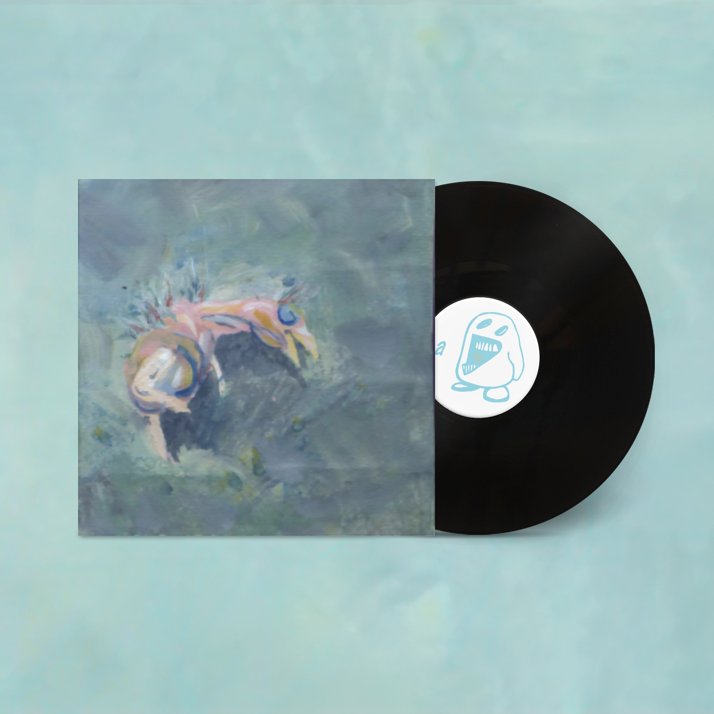 Product shots of blue smiley - return