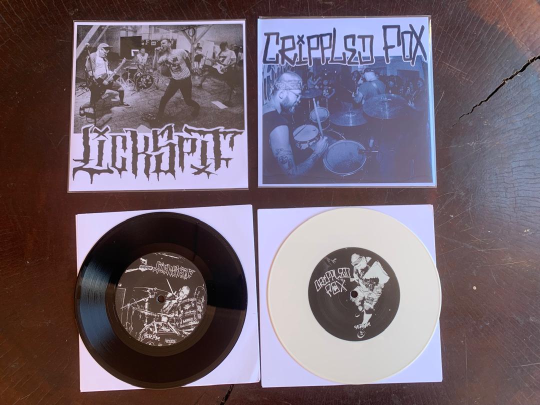 CRIPPLE FOX / LICKSPIT - Split 7” EP