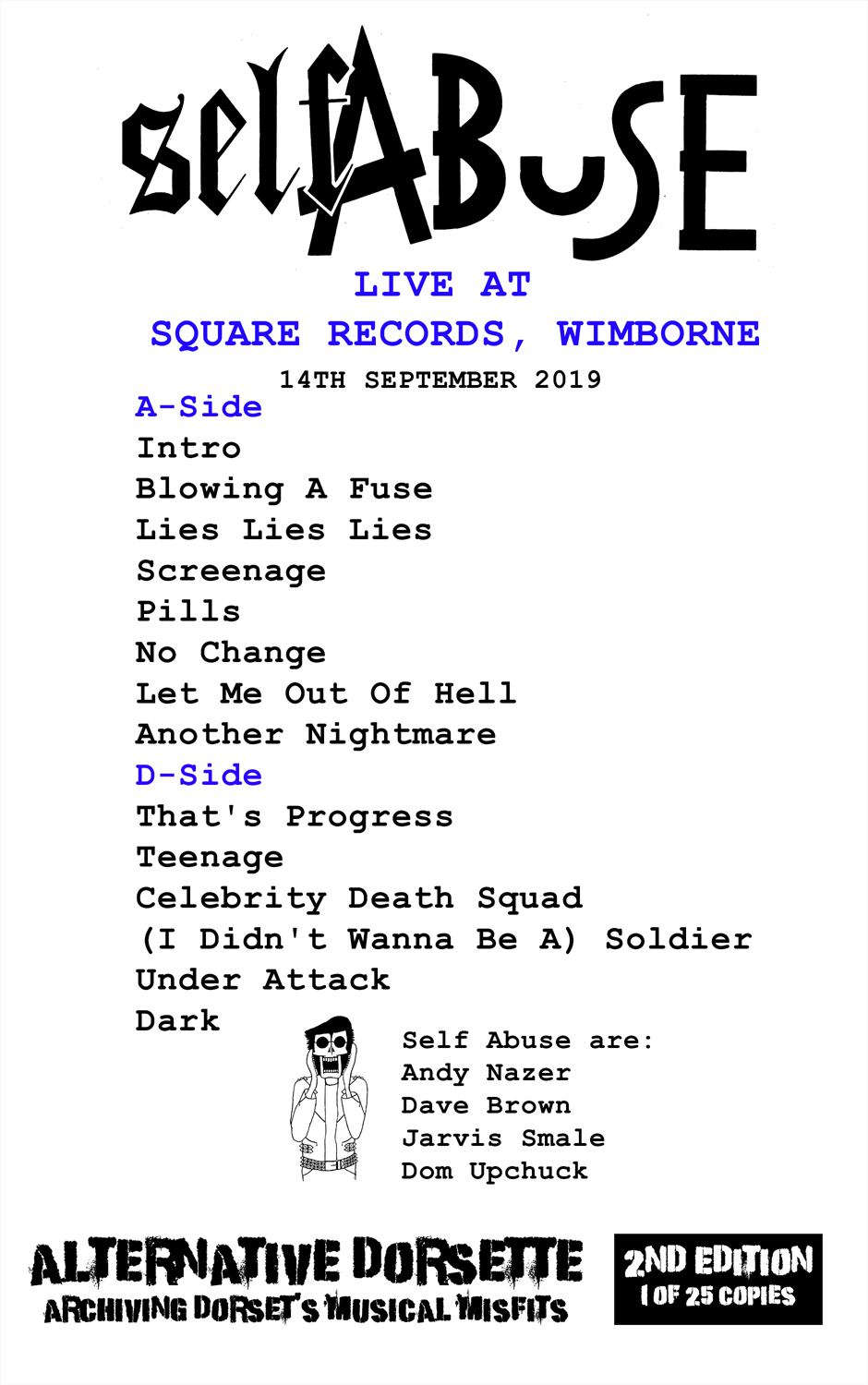AD 002 Self Abuse - Live At Square Records (2nd Edition)