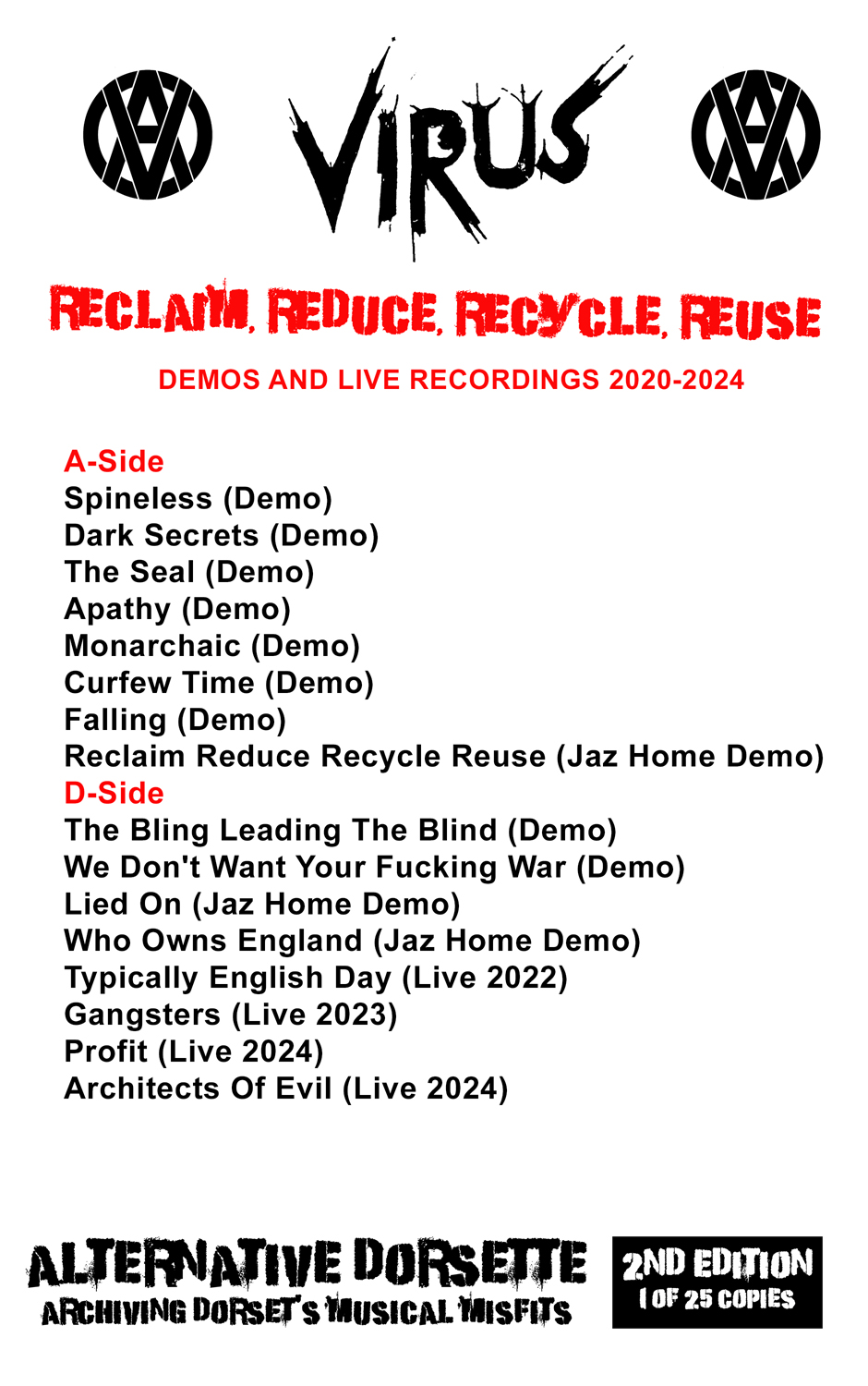 AD 001 Virus - Reclaim, Reduce, Recycle, Reuse (2nd Edition)