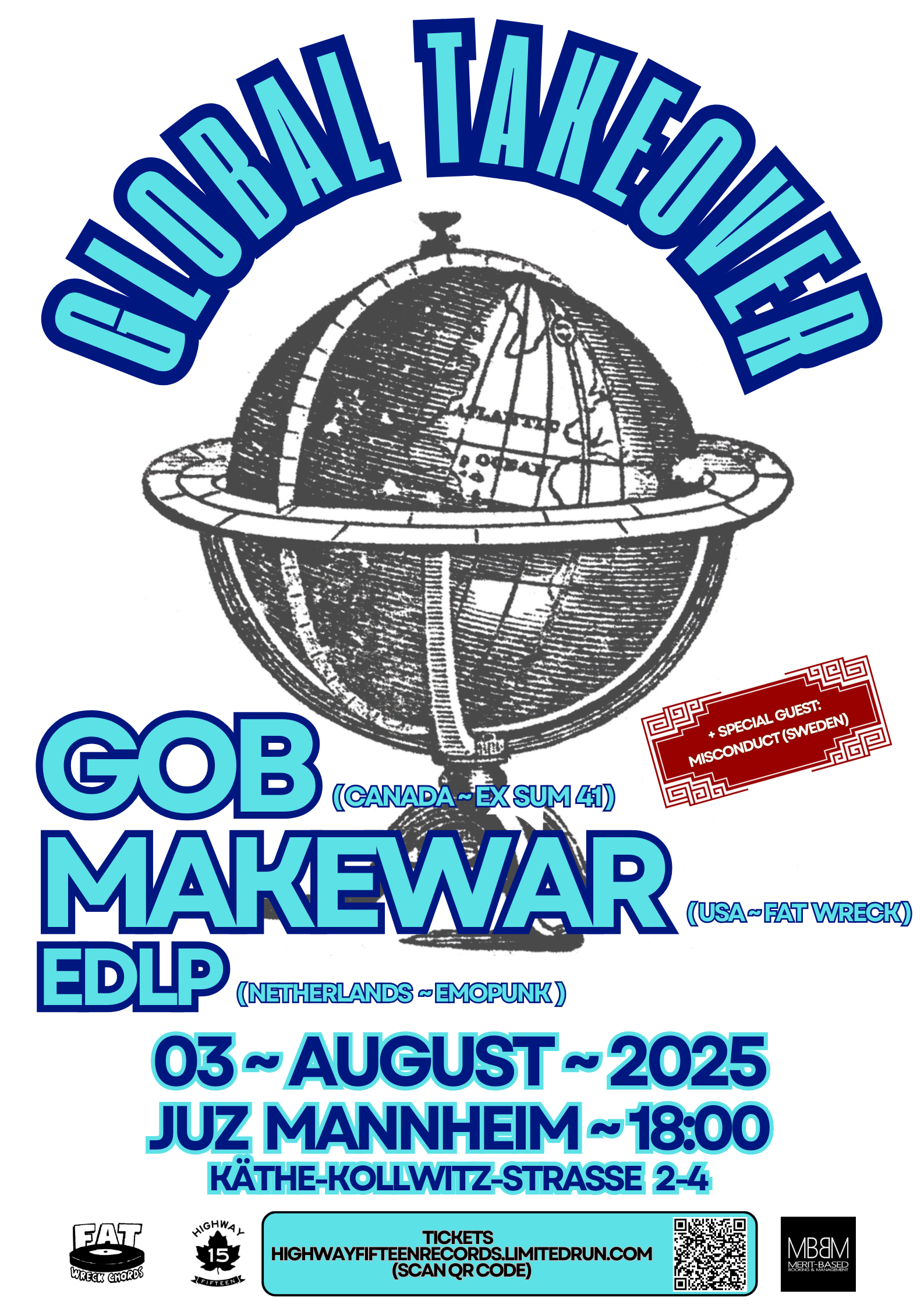 Gob (Canada), MakeWar (USA), and EDLP (Netherlands) + Special Guest: Misconduct (Sweden)