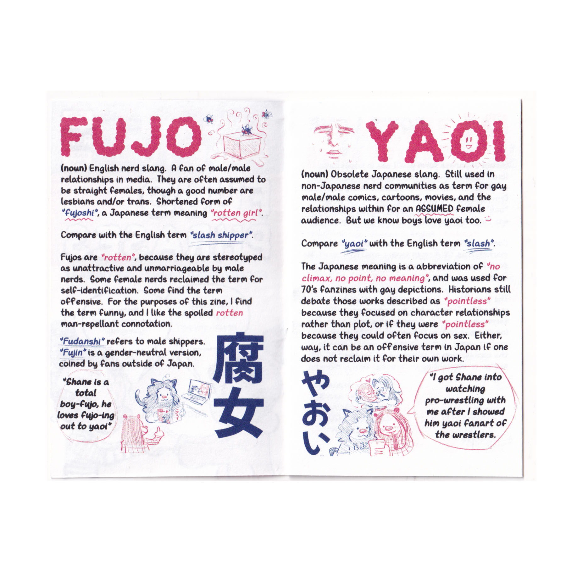 Mini Zine: Fujo Phrases