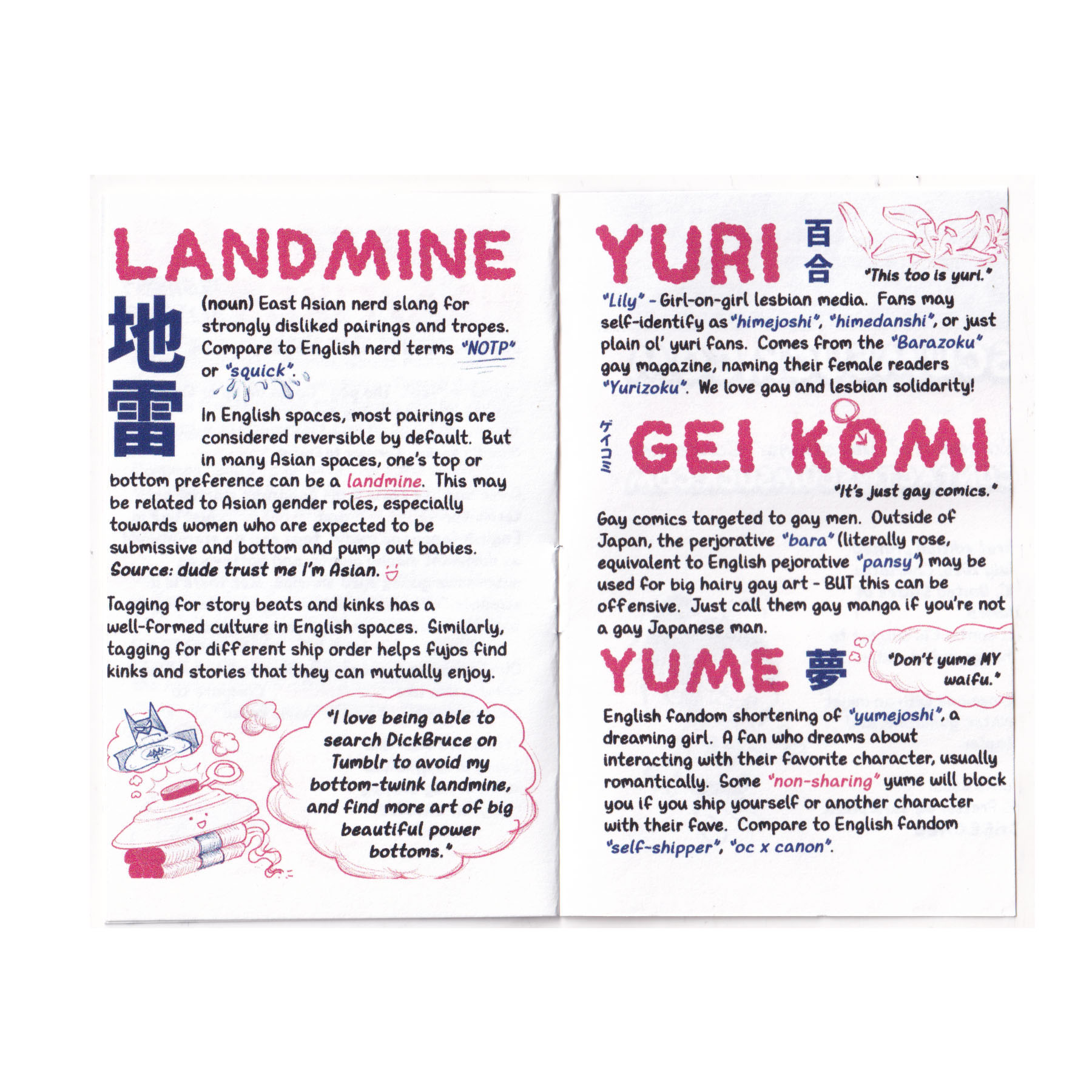 Mini Zine: Fujo Phrases