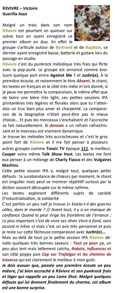 R3VIVRE - Victoire