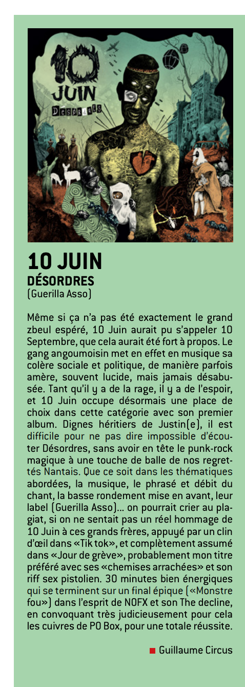 10 Juin - Désordres