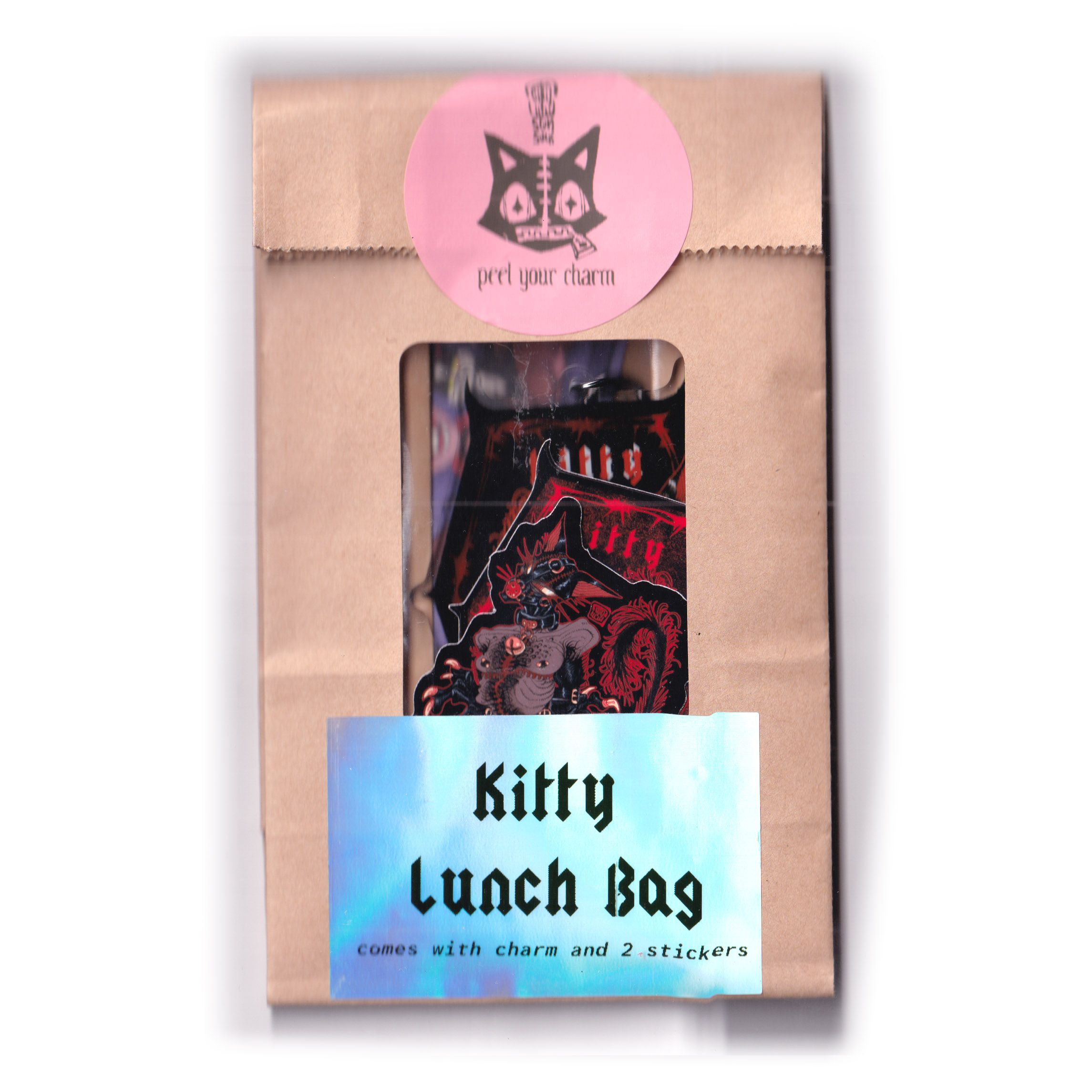 Acrylic Charm & Sticker Bundle: Rope Bunny + Kitty