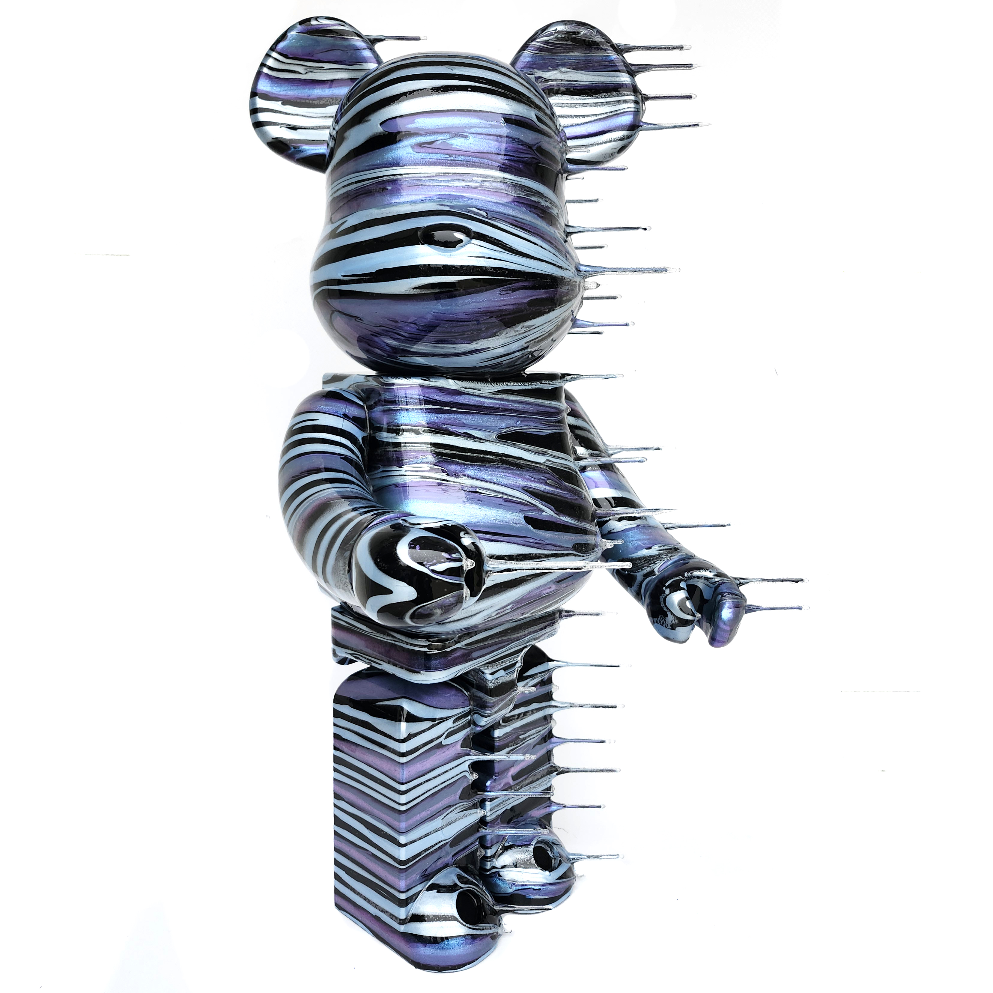 Blown Away 1000% Bearbrick - Blueberry Space Dust
