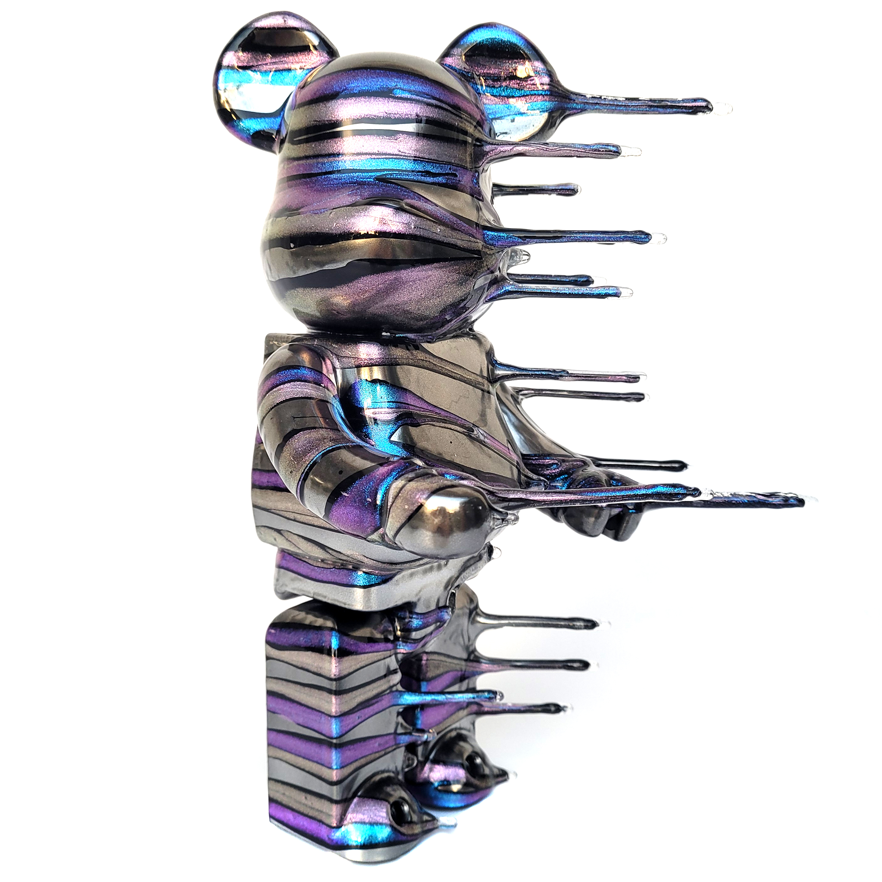Blown Away 400% Bearbrick - Galactic Chrome