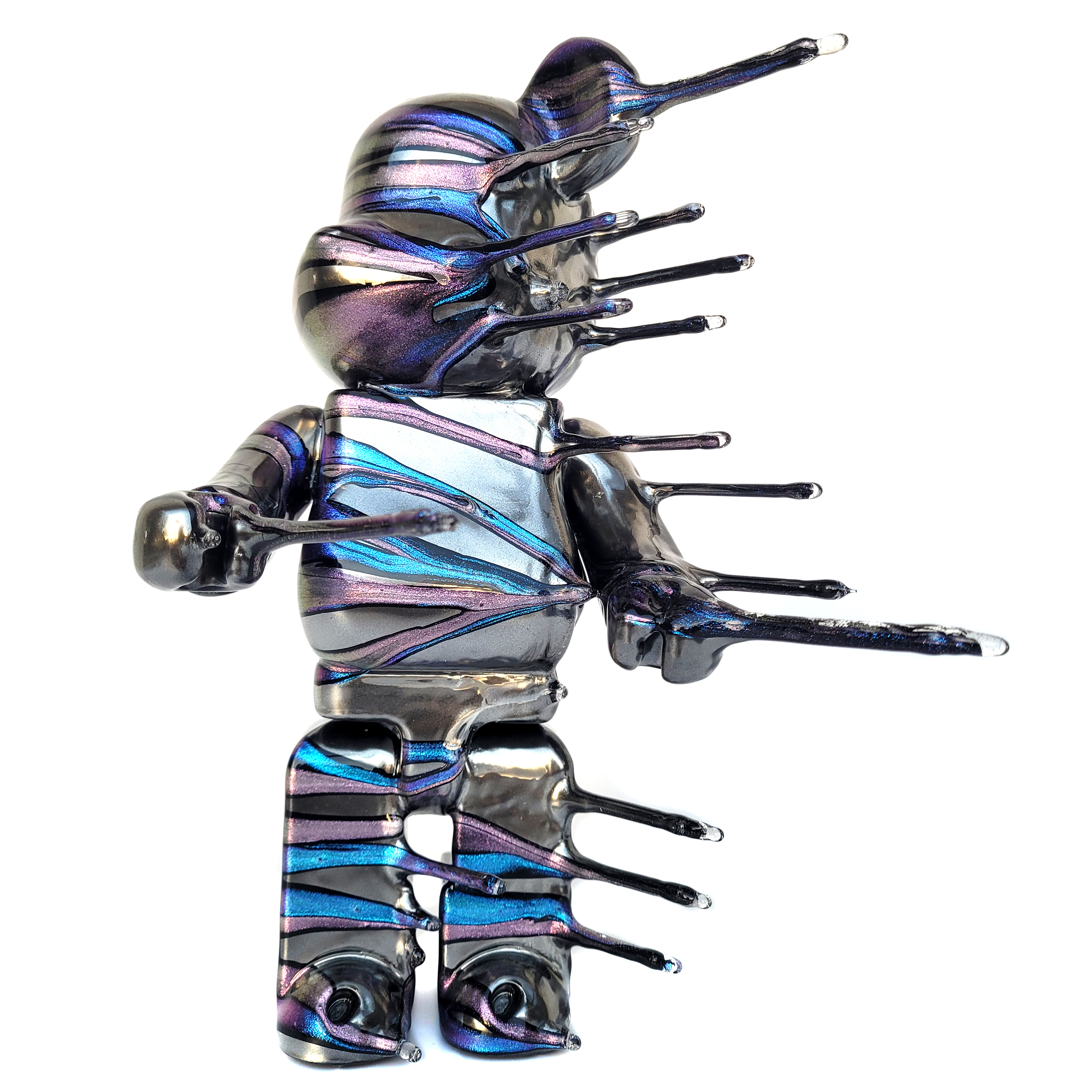 Blown Away 400% Bearbrick - Galactic Chrome