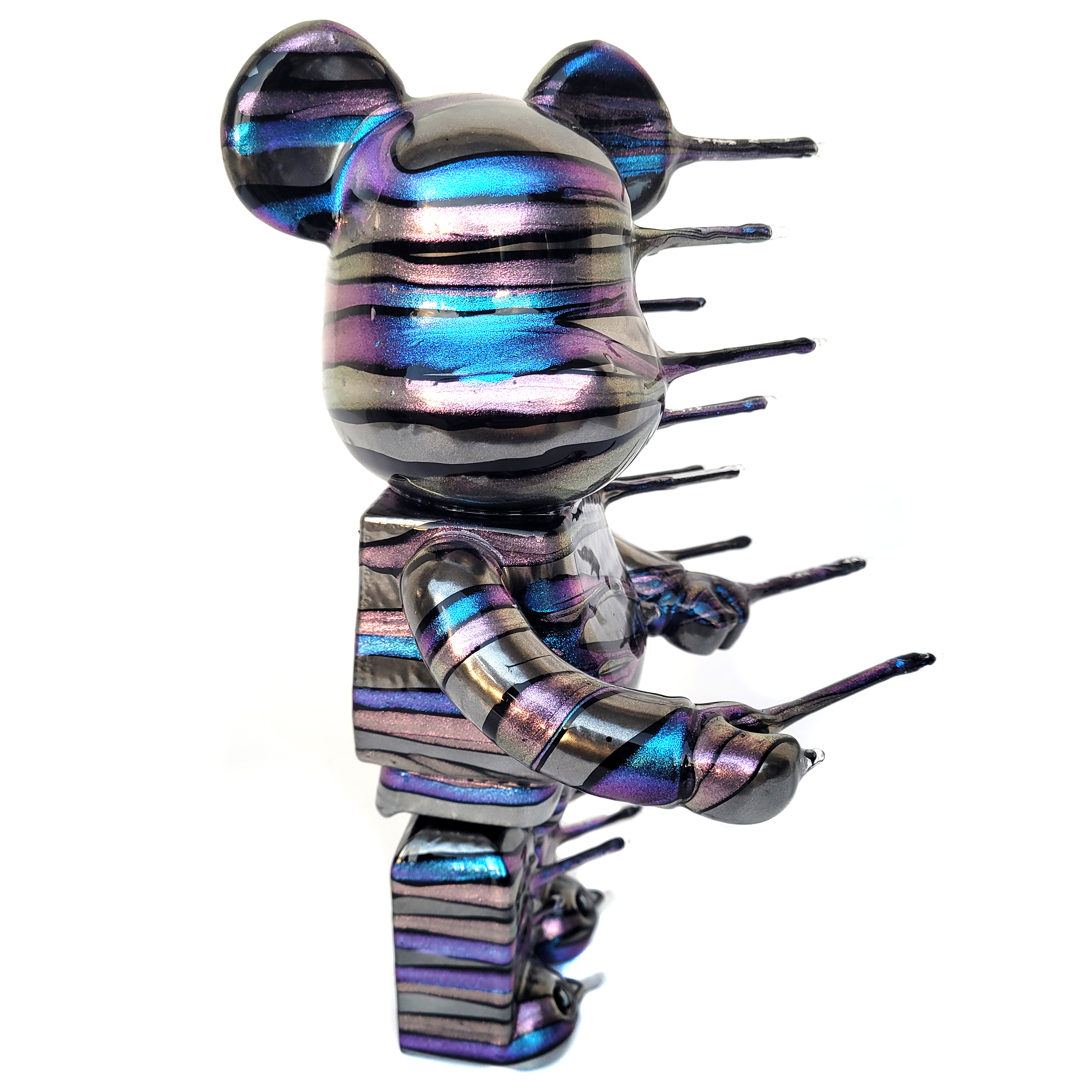 Blown Away 400% Bearbrick - Galactic Chrome