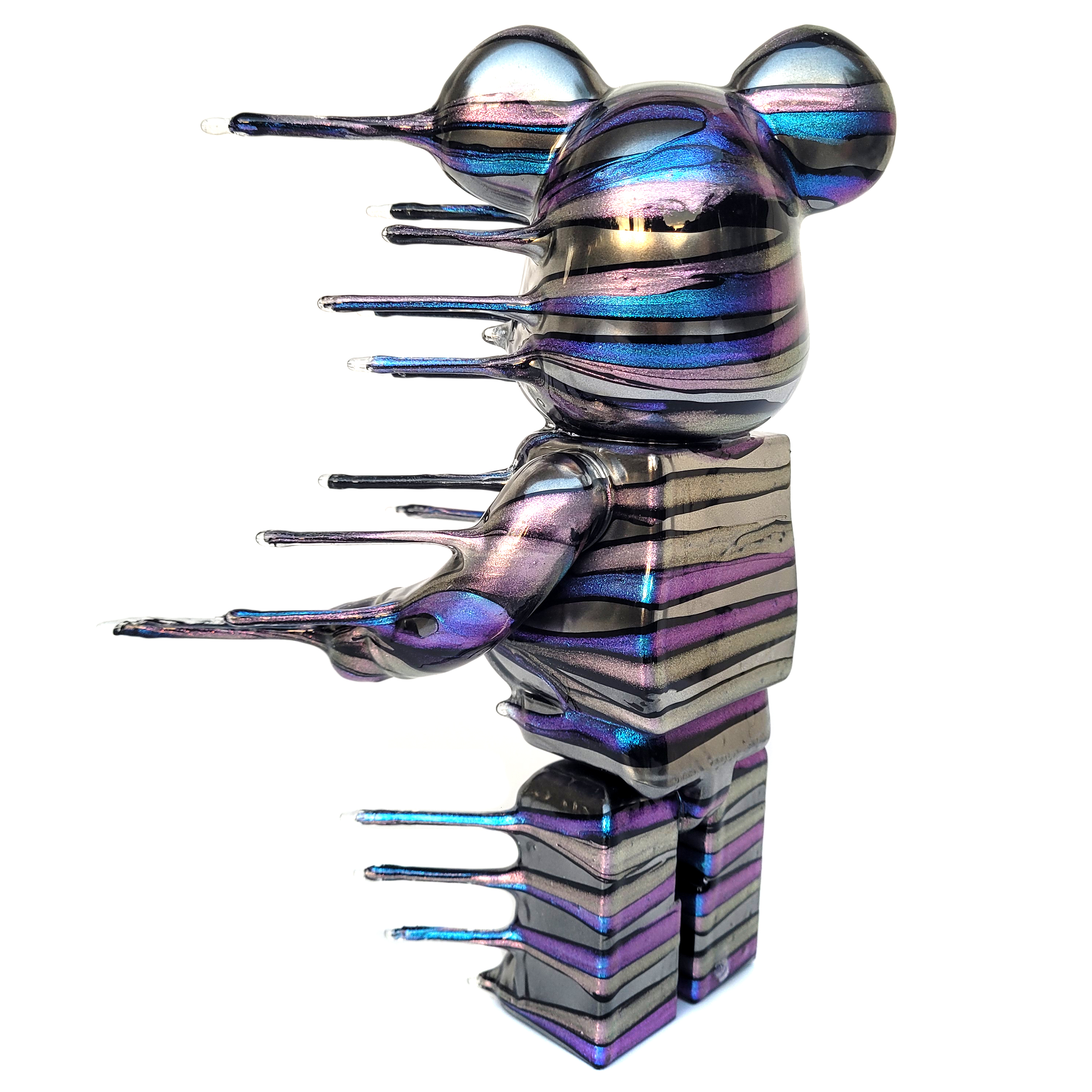 Blown Away 400% Bearbrick - Galactic Chrome