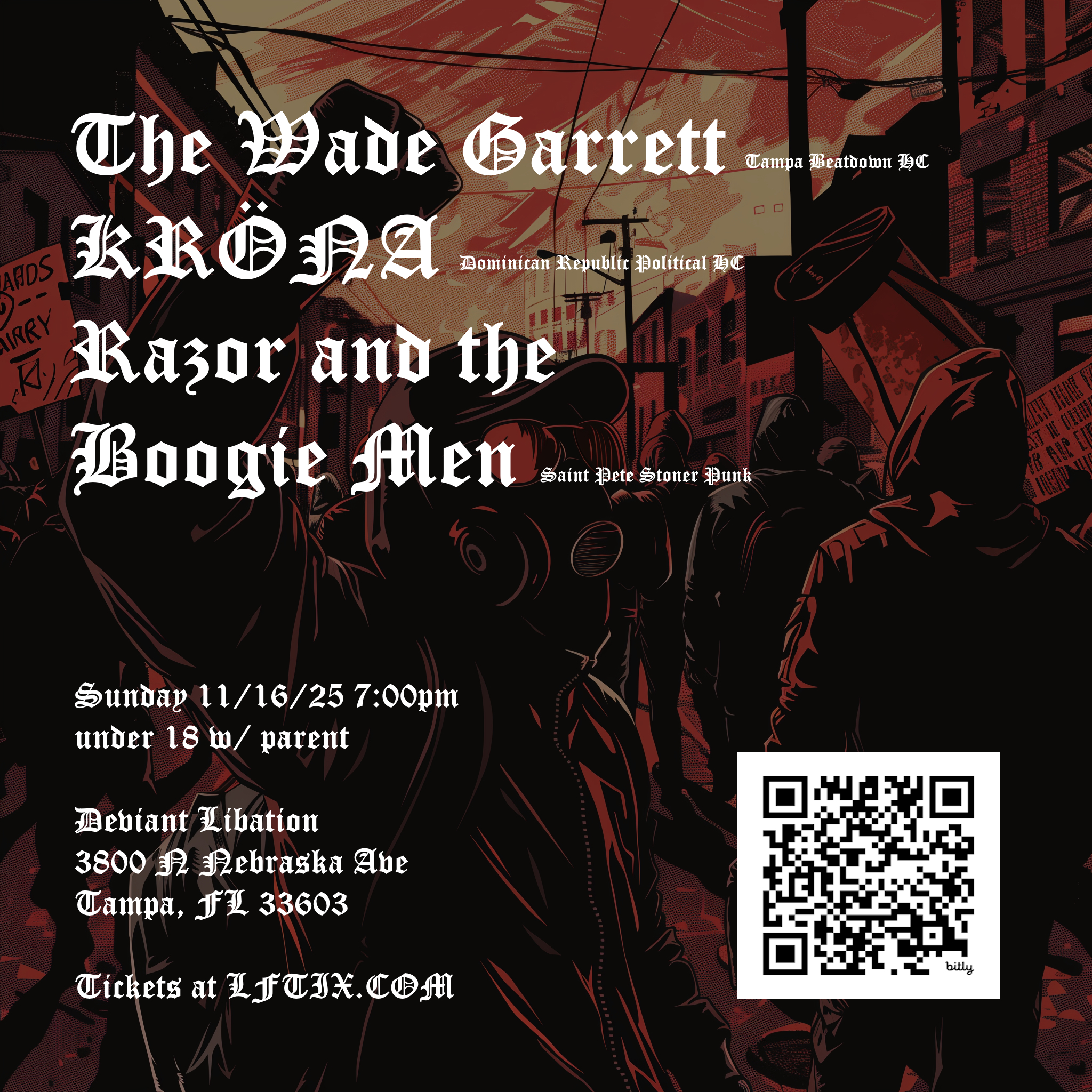The Wade Garret, KRÖNA, Razor and the Boogie Men at Deviant Libation