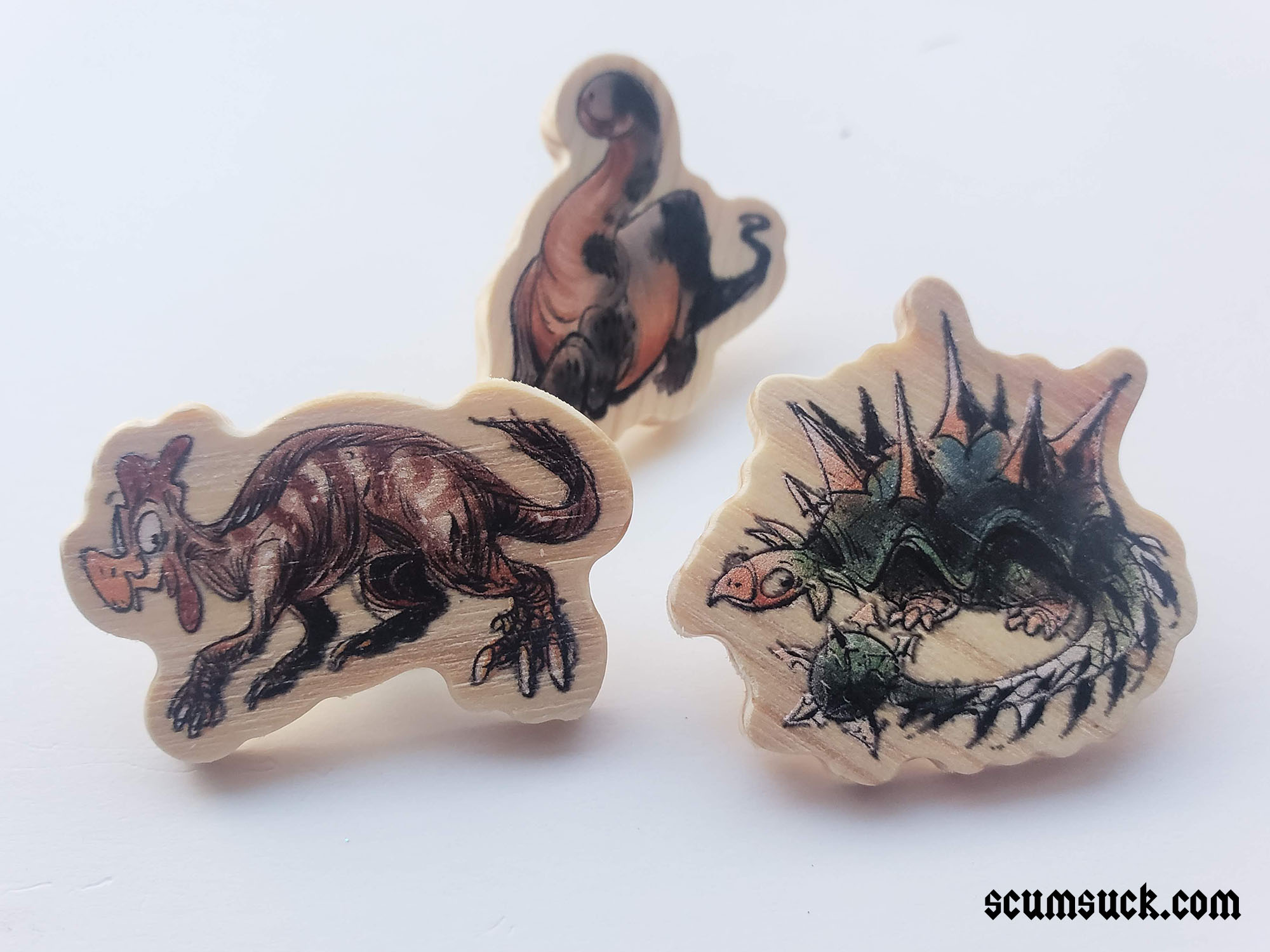 Pins (wood): Dinosaurs