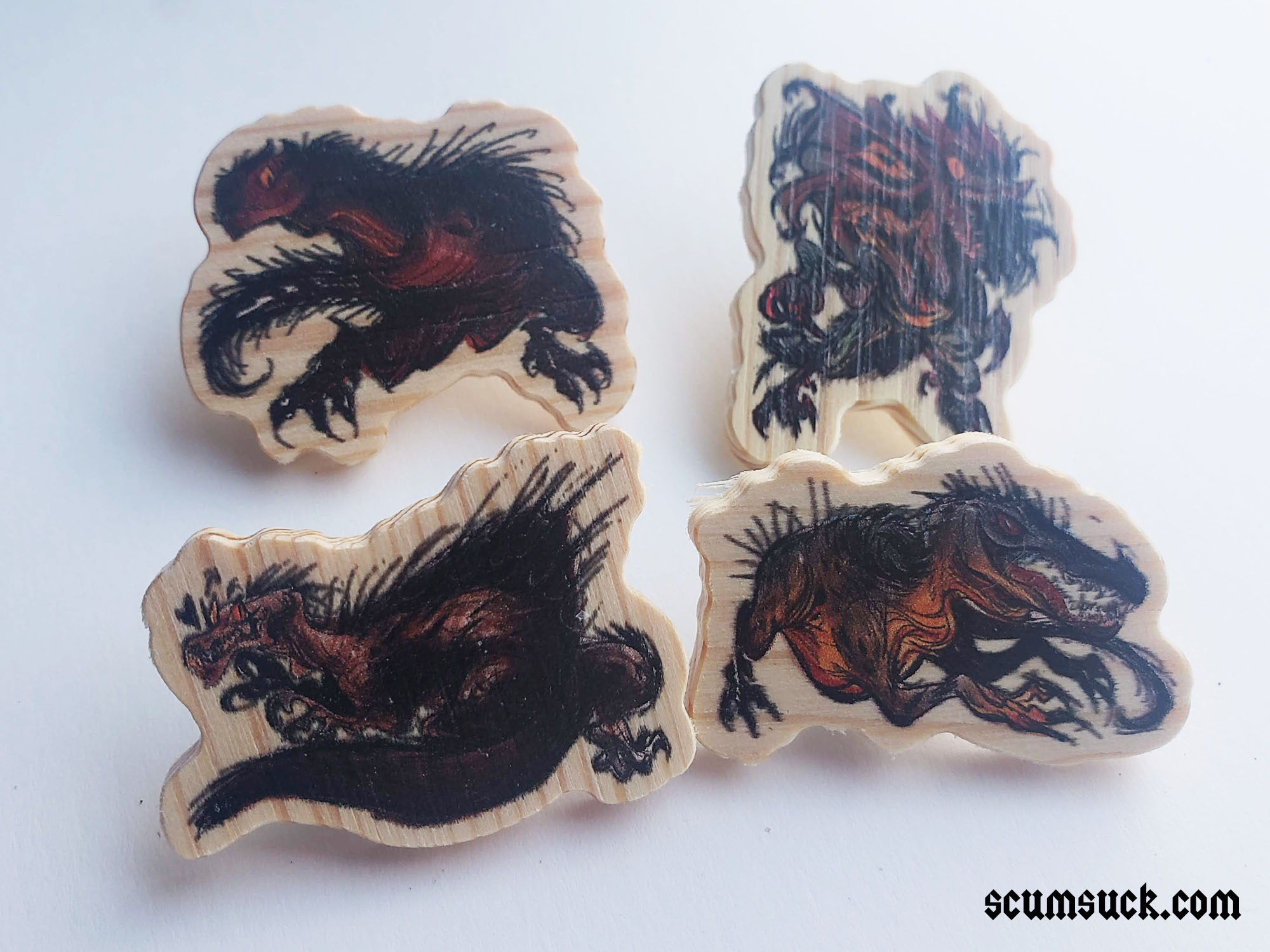 Pins (wood): Dinosaurs