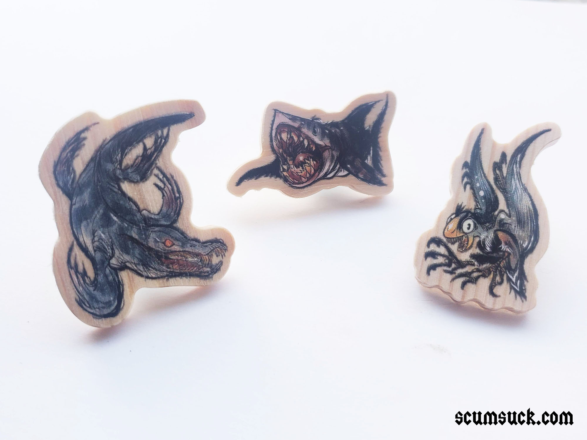Pins (wood): Dinosaurs