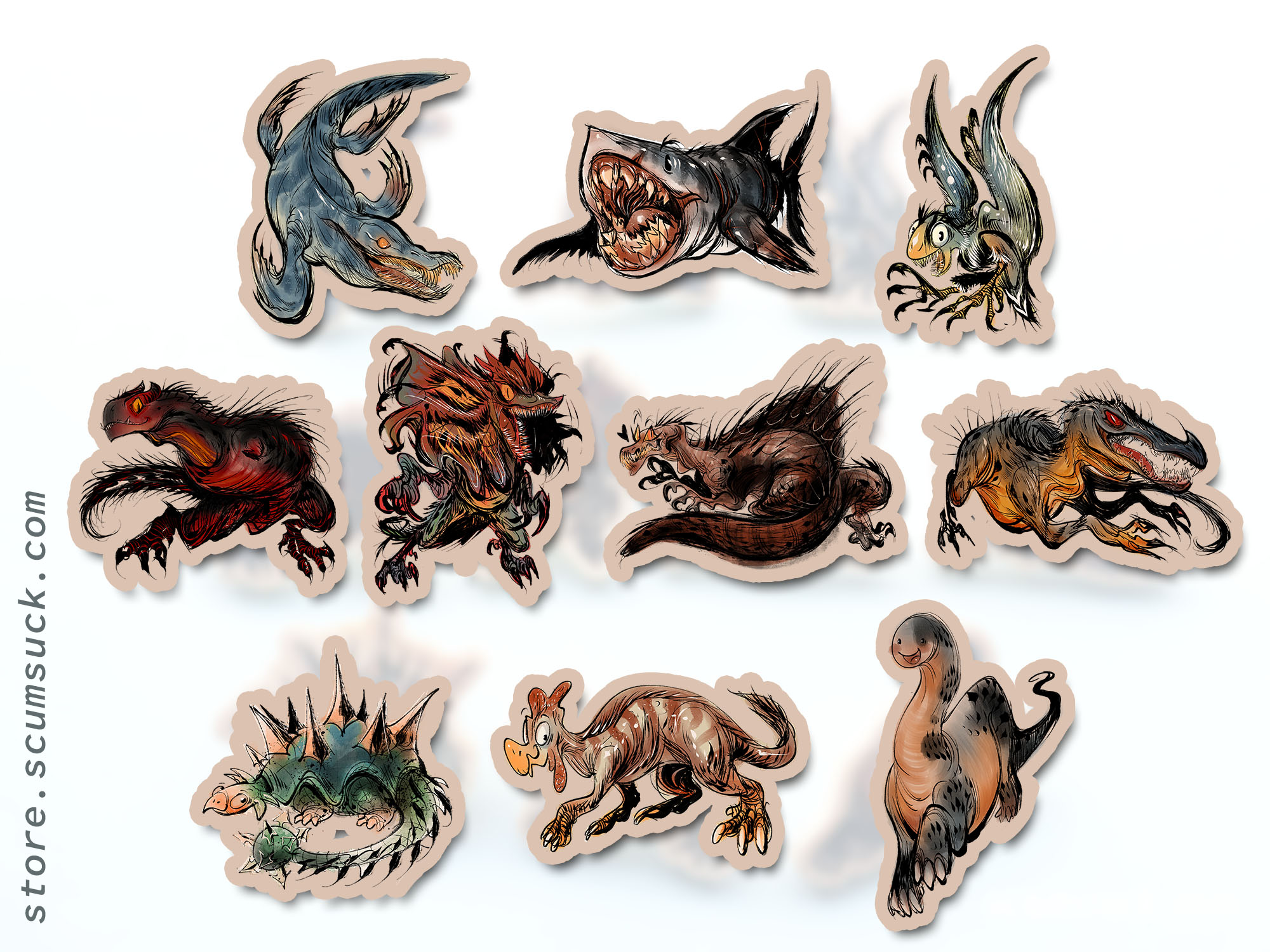 Pins (wood): Dinosaurs