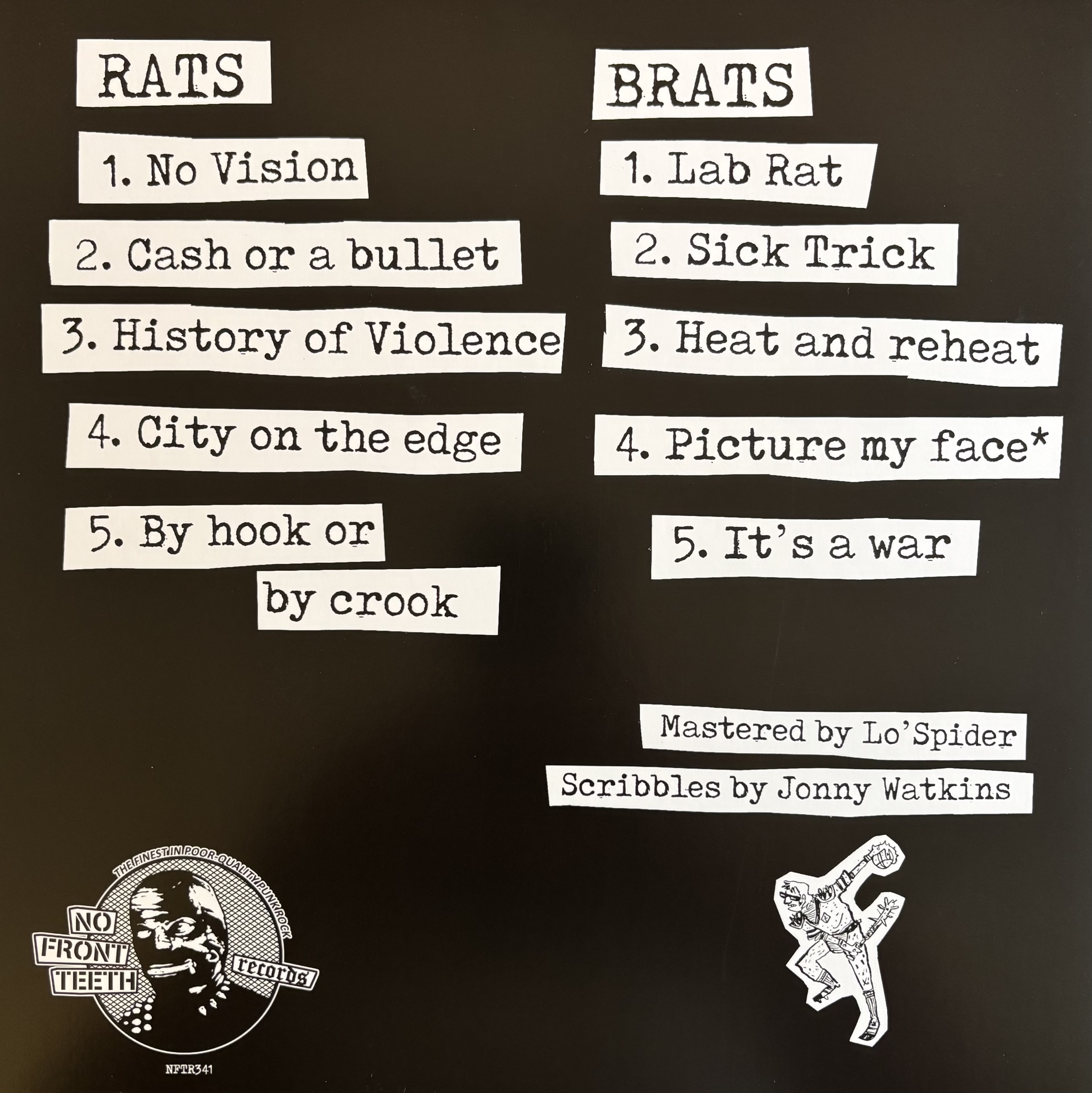 TENEMENT RATS / BART & THE BRATS - Sick Trick LP [Import] (No Front Teeth)
