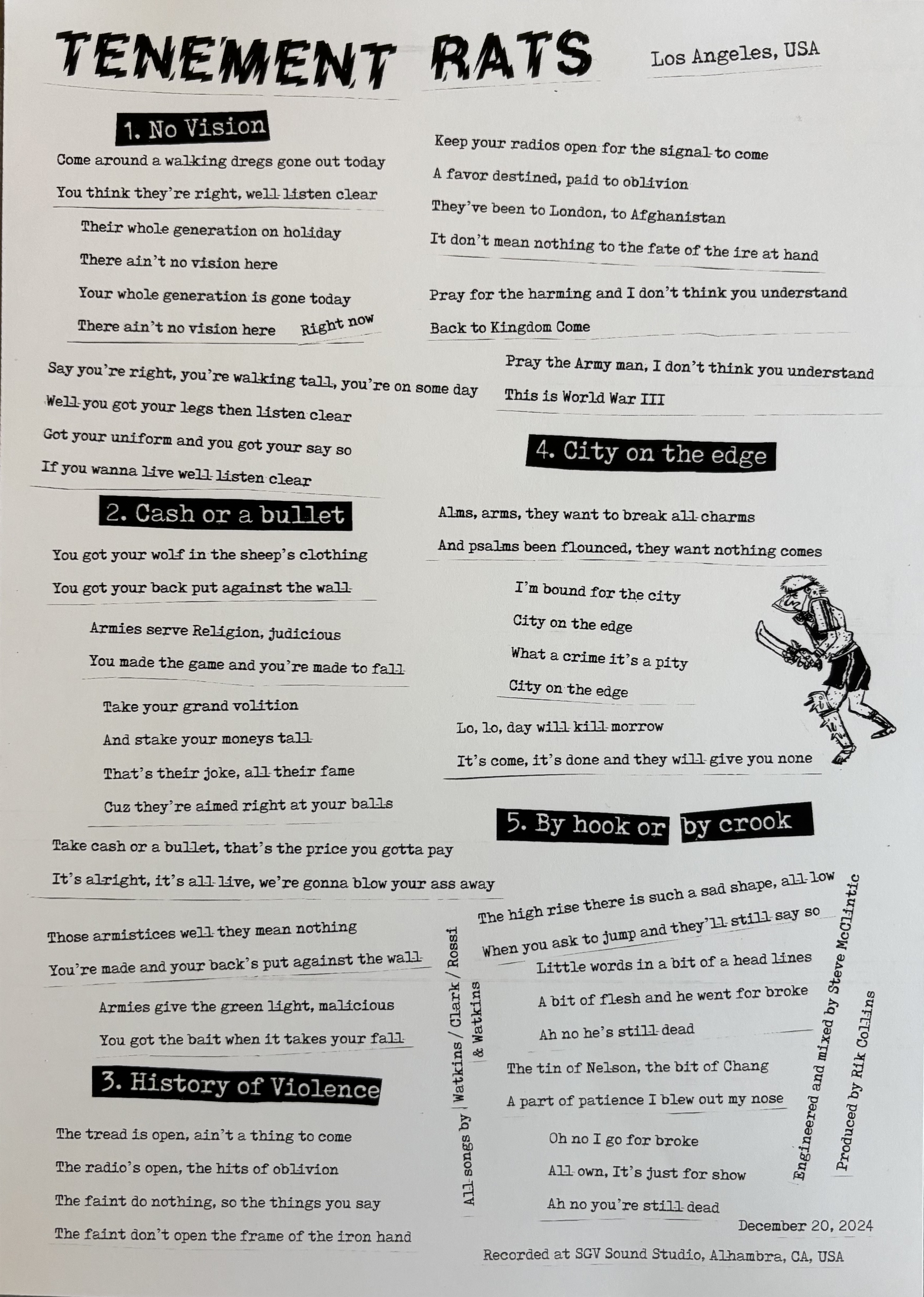 TENEMENT RATS / BART & THE BRATS - Sick Trick LP [Import] (No Front Teeth)