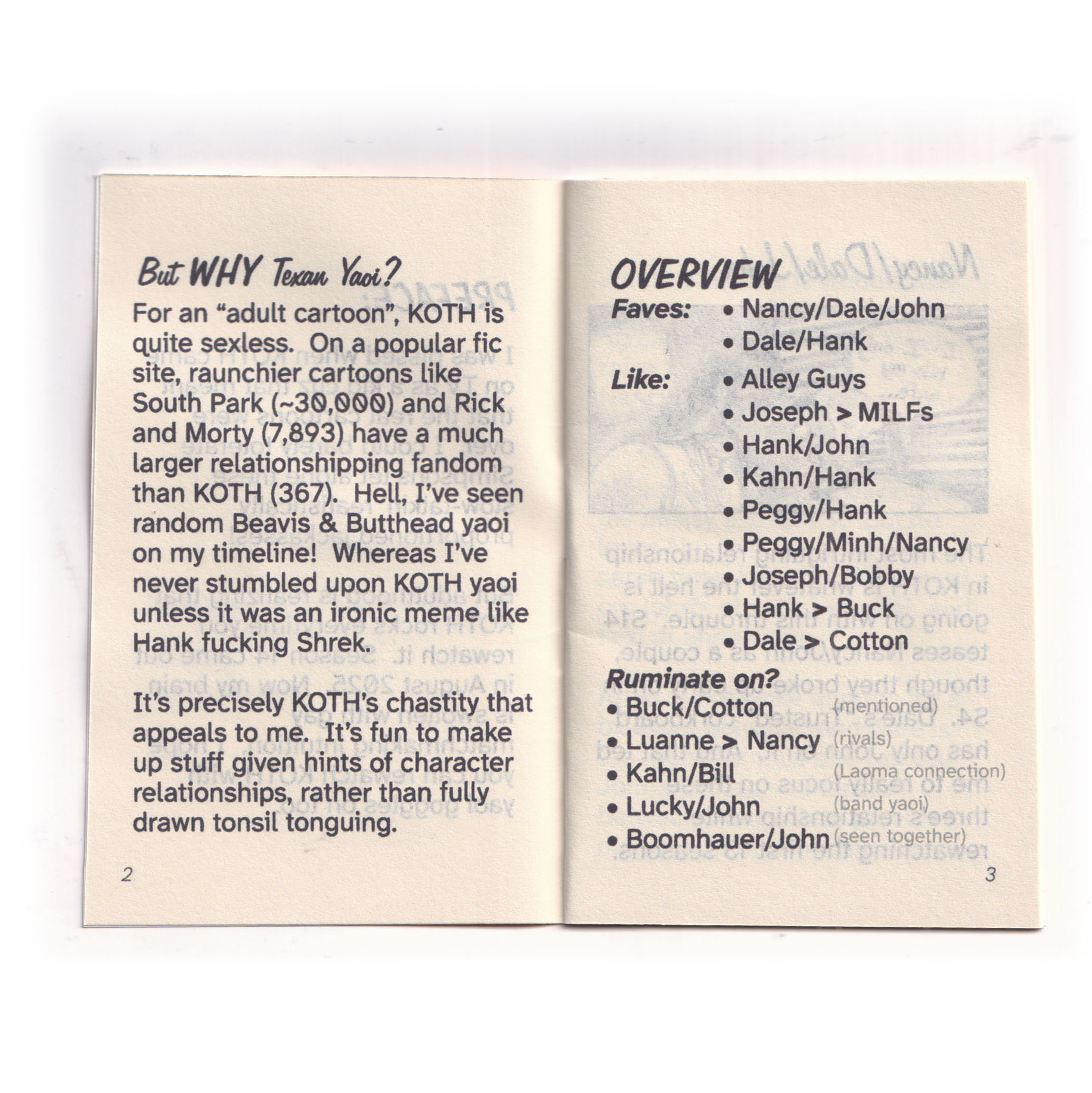 Mini Zine: King of the Yaoi