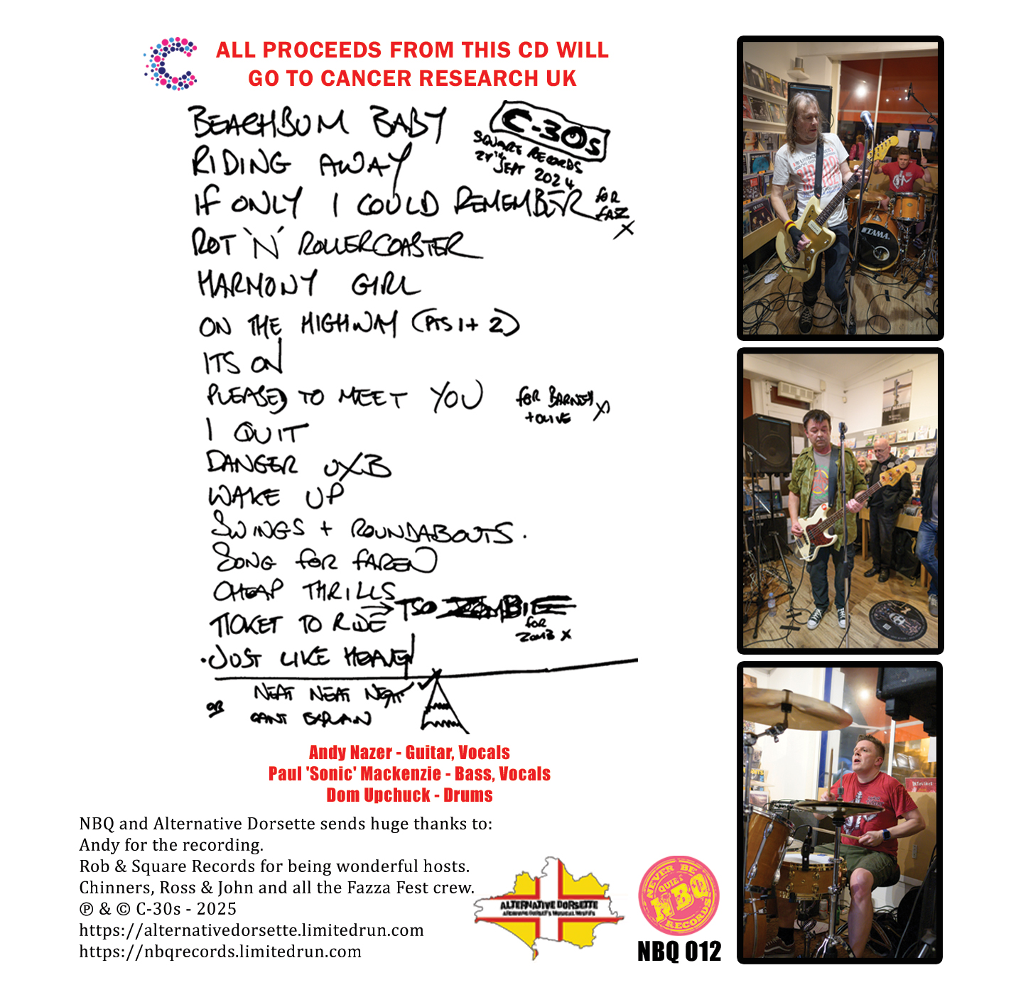 NBQ 012: C-30s - Live (CD Album)