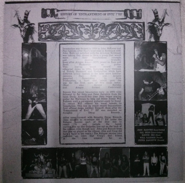 INCANTATION - Entrantment Of Evil