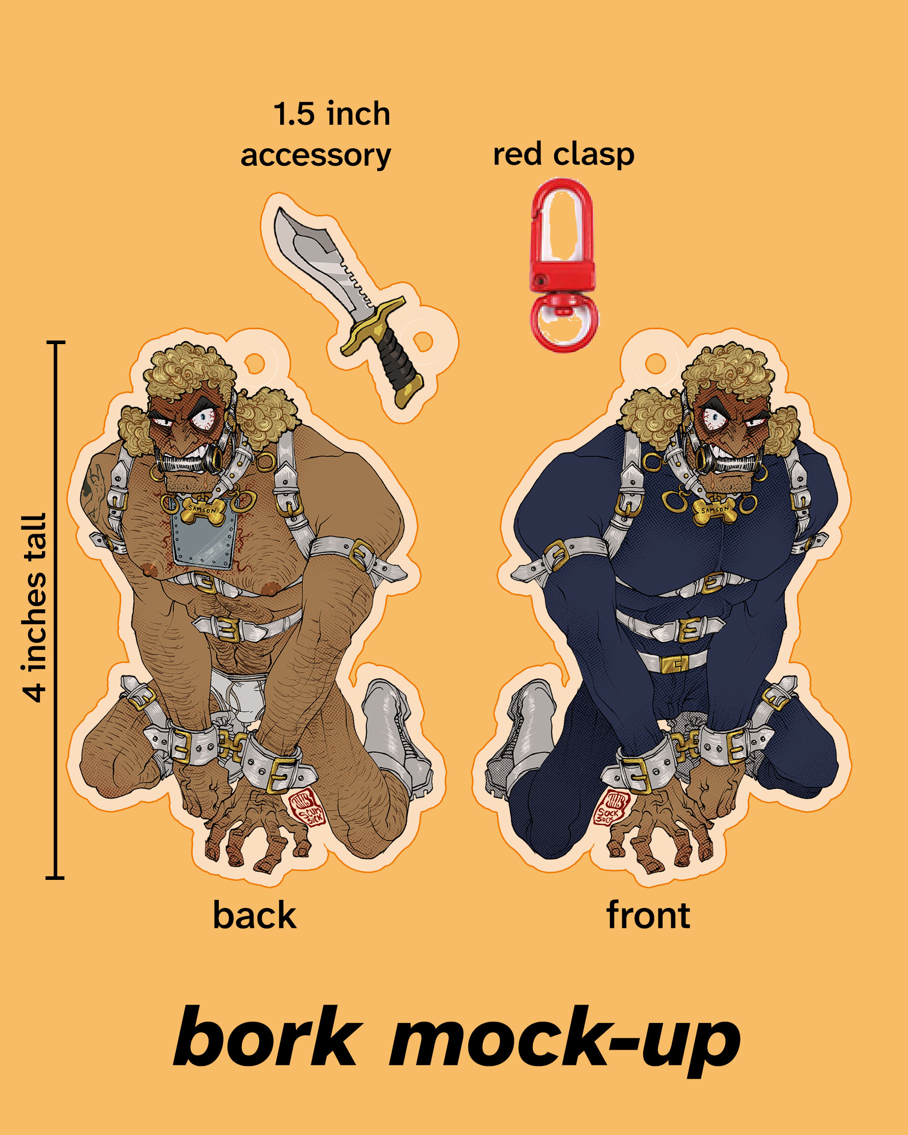 PRE-ORDER: Brock/Rusty, Dale/John Kinbaku Keychains