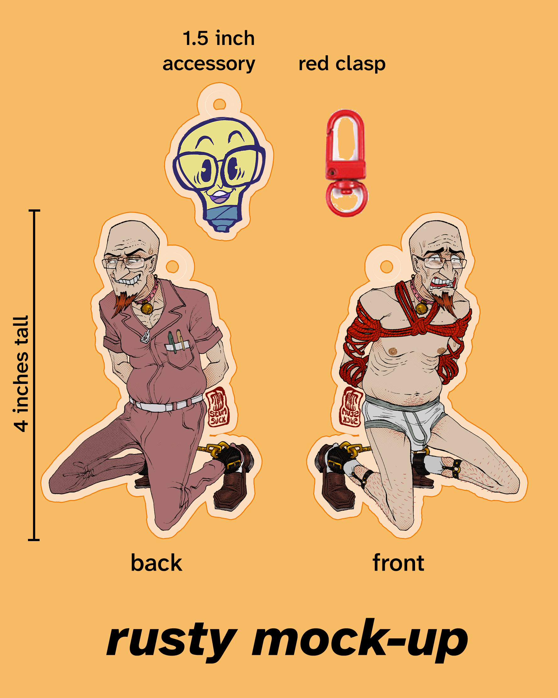 PRE-ORDER: Brock/Rusty, Dale/John Kinbaku Keychains