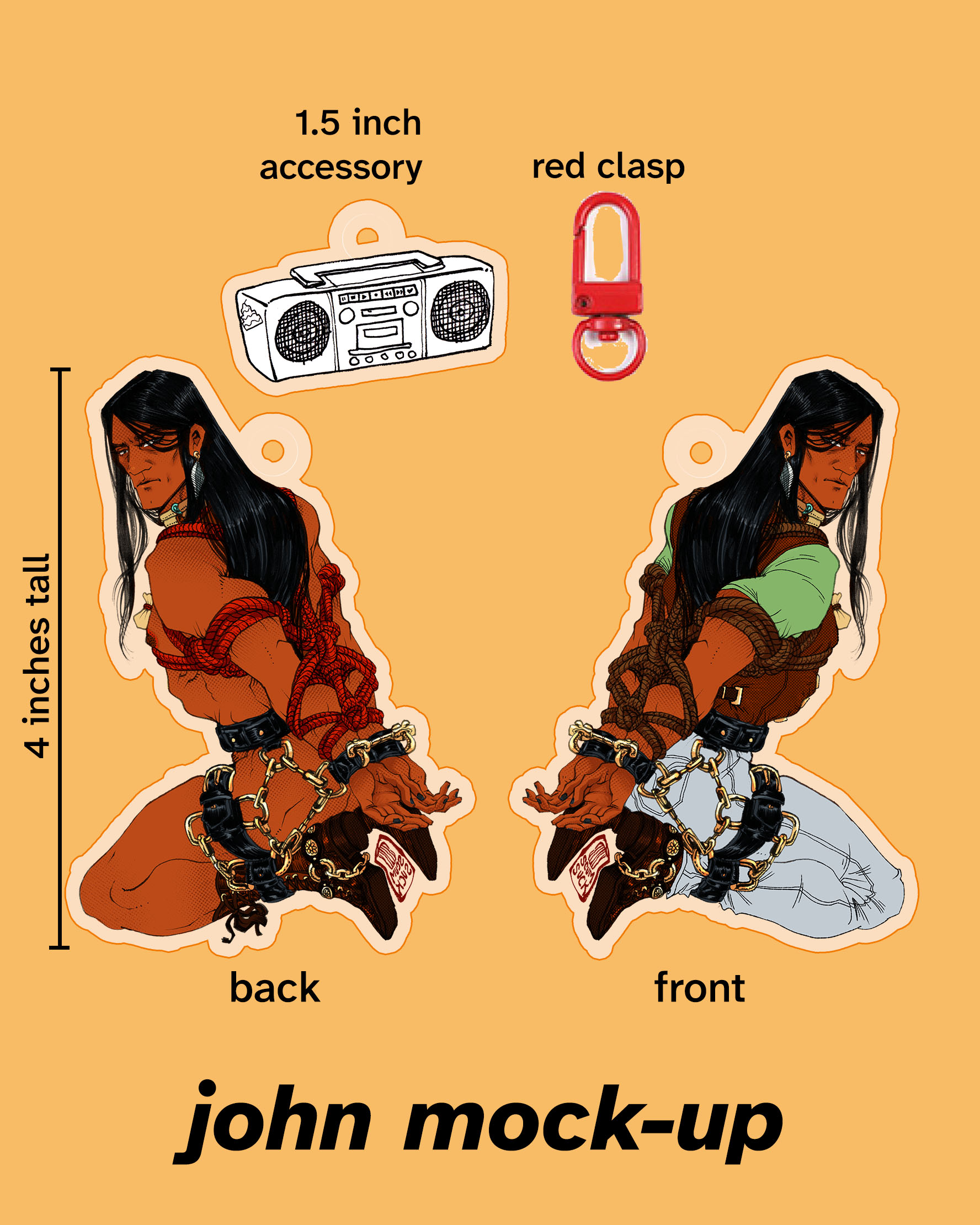 PRE-ORDER: Brock/Rusty, Dale/John Kinbaku Keychains