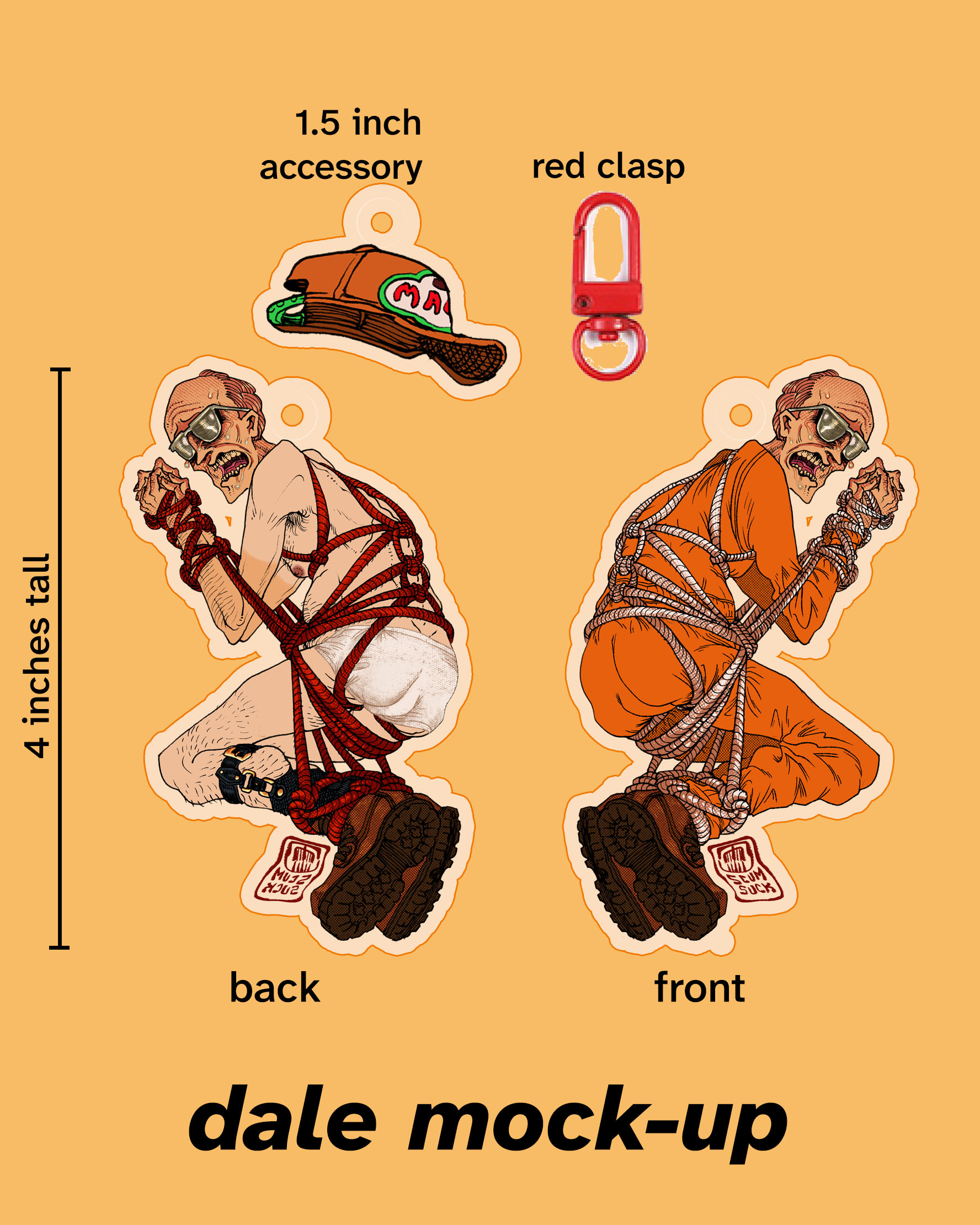 PRE-ORDER: Brock/Rusty, Dale/John Kinbaku Keychains
