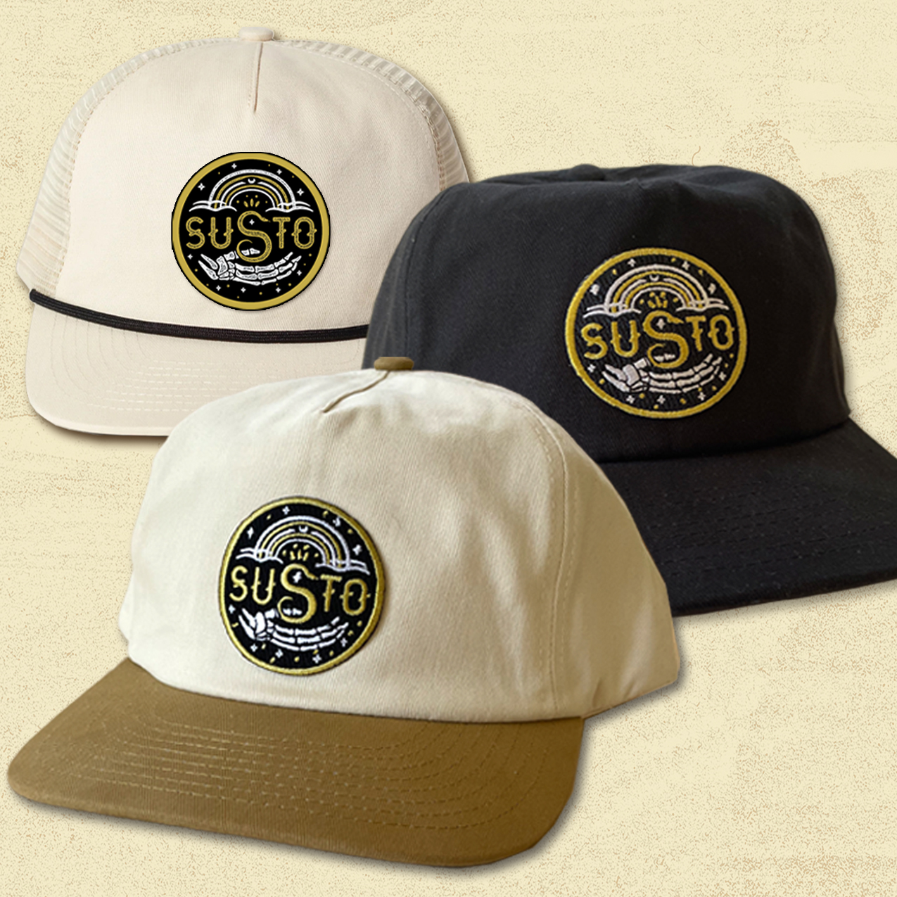 Golden Snake Patch Hats