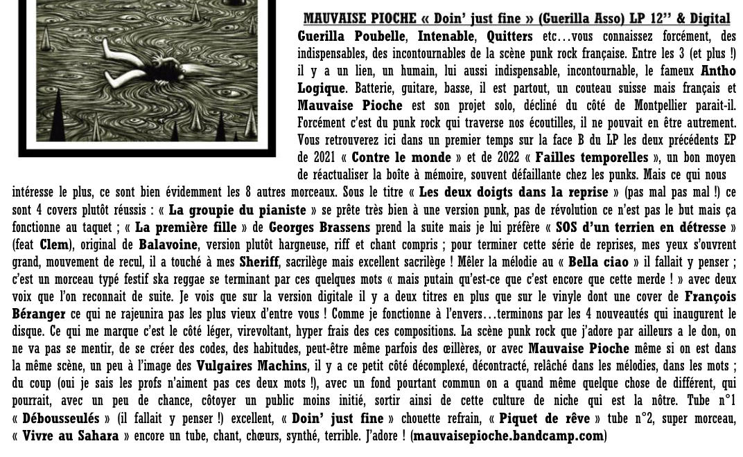 Mauvaise Pioche - Doin' Just Fine