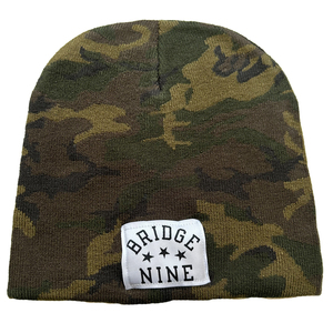 Bridge Nine cuffless Beanie (Green Camo)