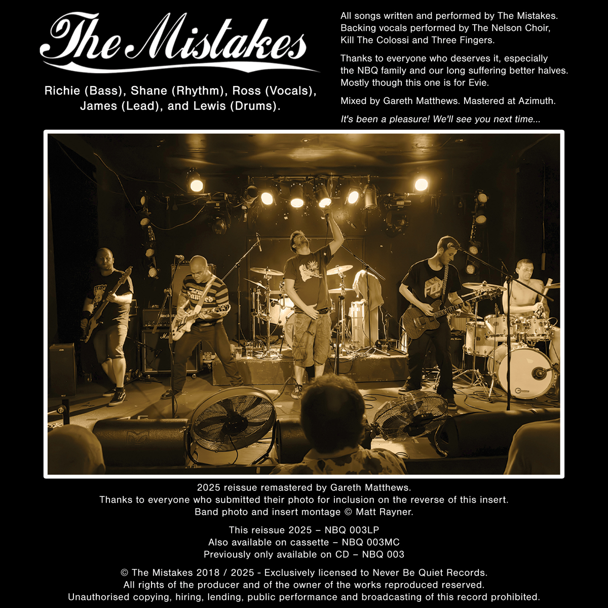 NBQ 003LP The Mistakes - Anti-Social Media (Vinyl LP)