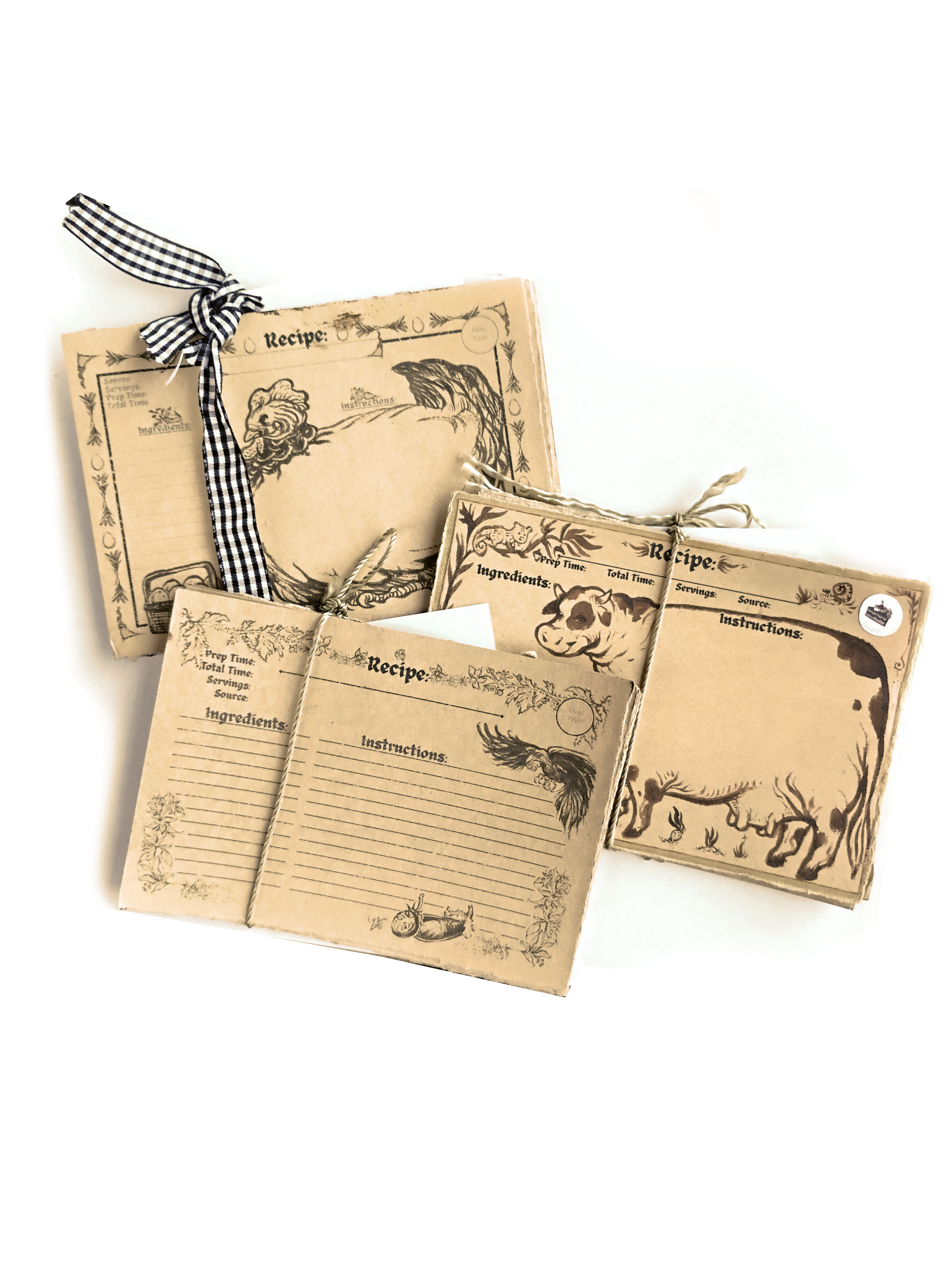 Recipe Cards: Medieval Prints