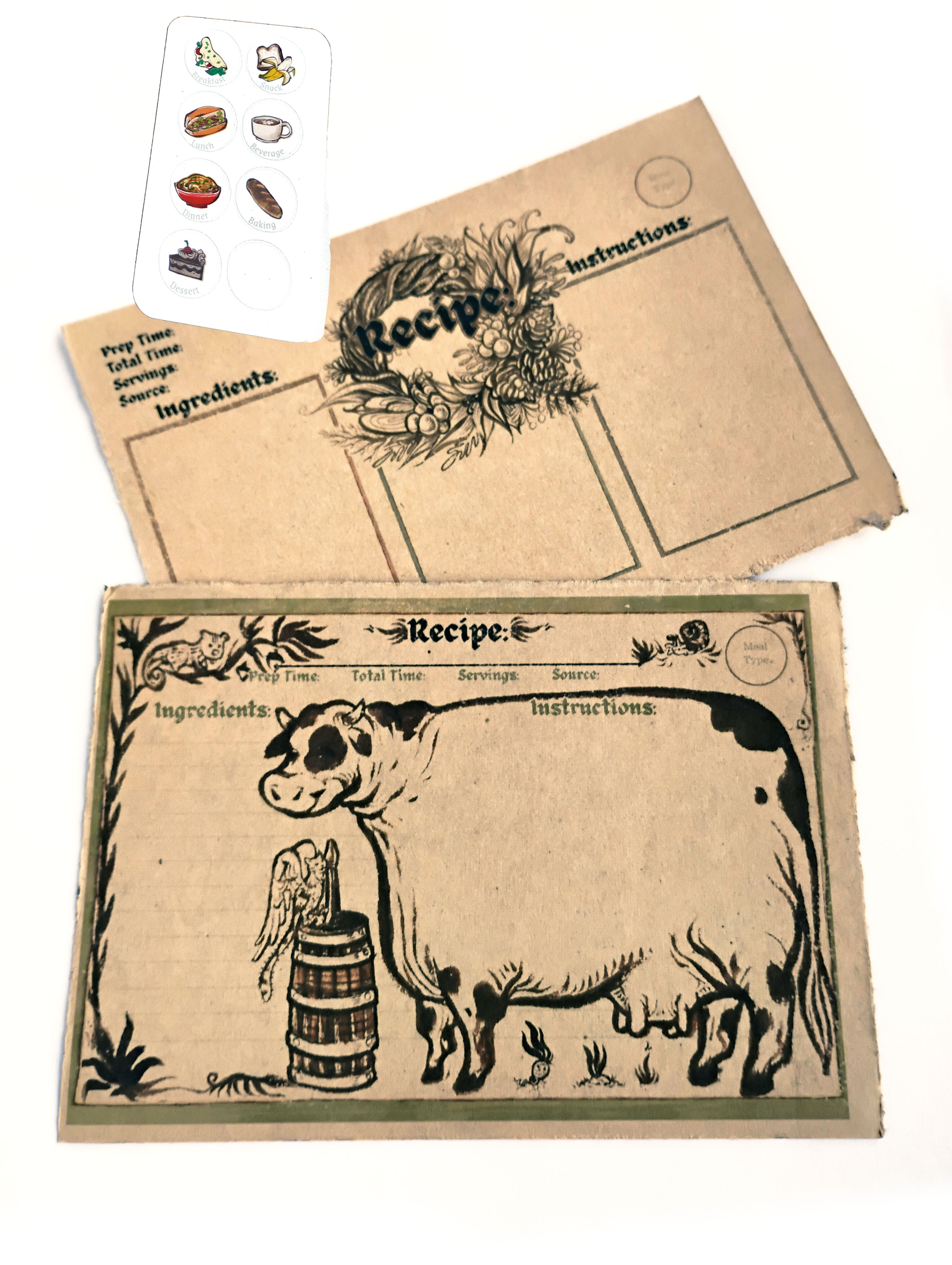Recipe Cards: Medieval Prints