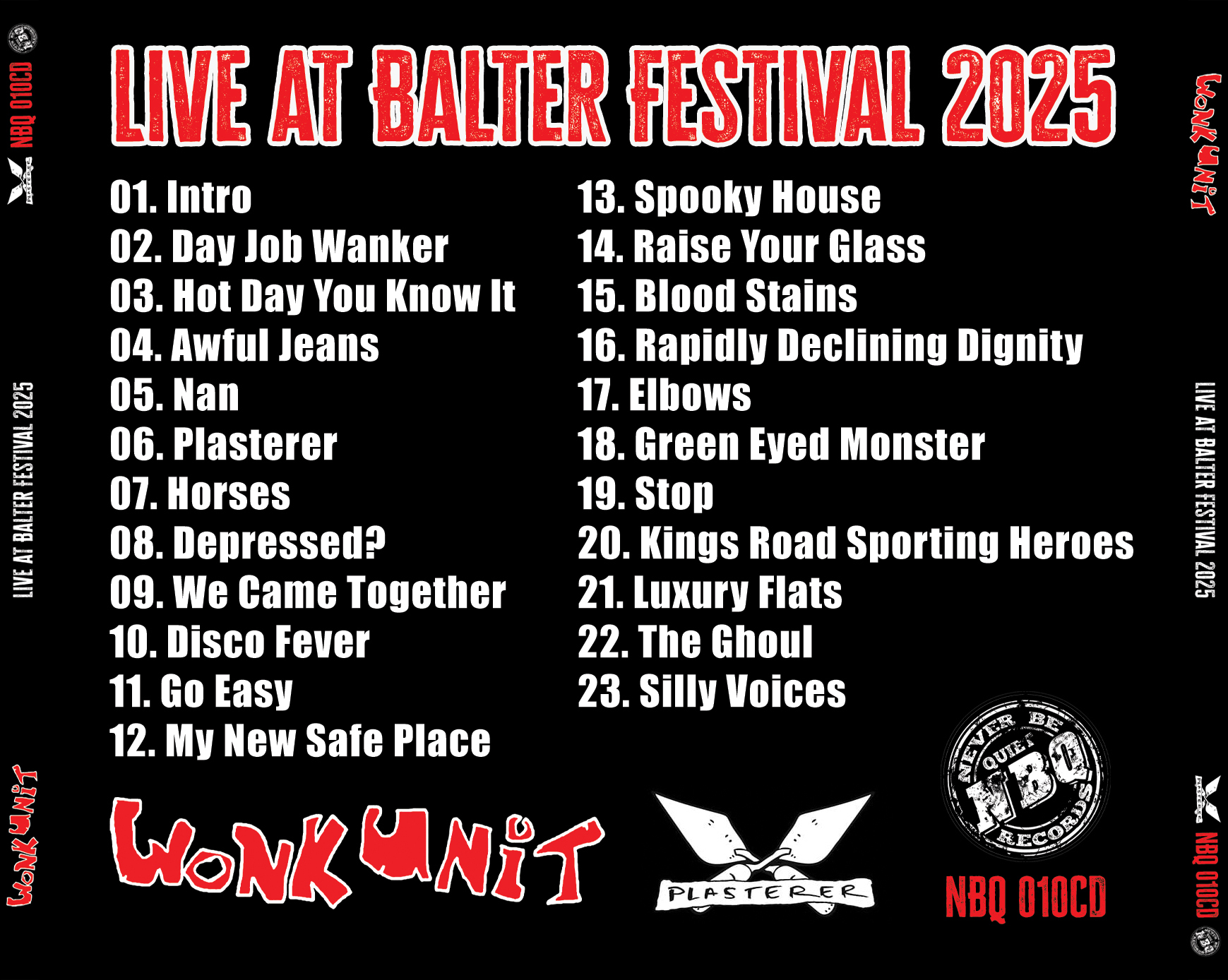 NBQ 010: WONK UNIT - Live at Balter Festival 2025 (CD album)