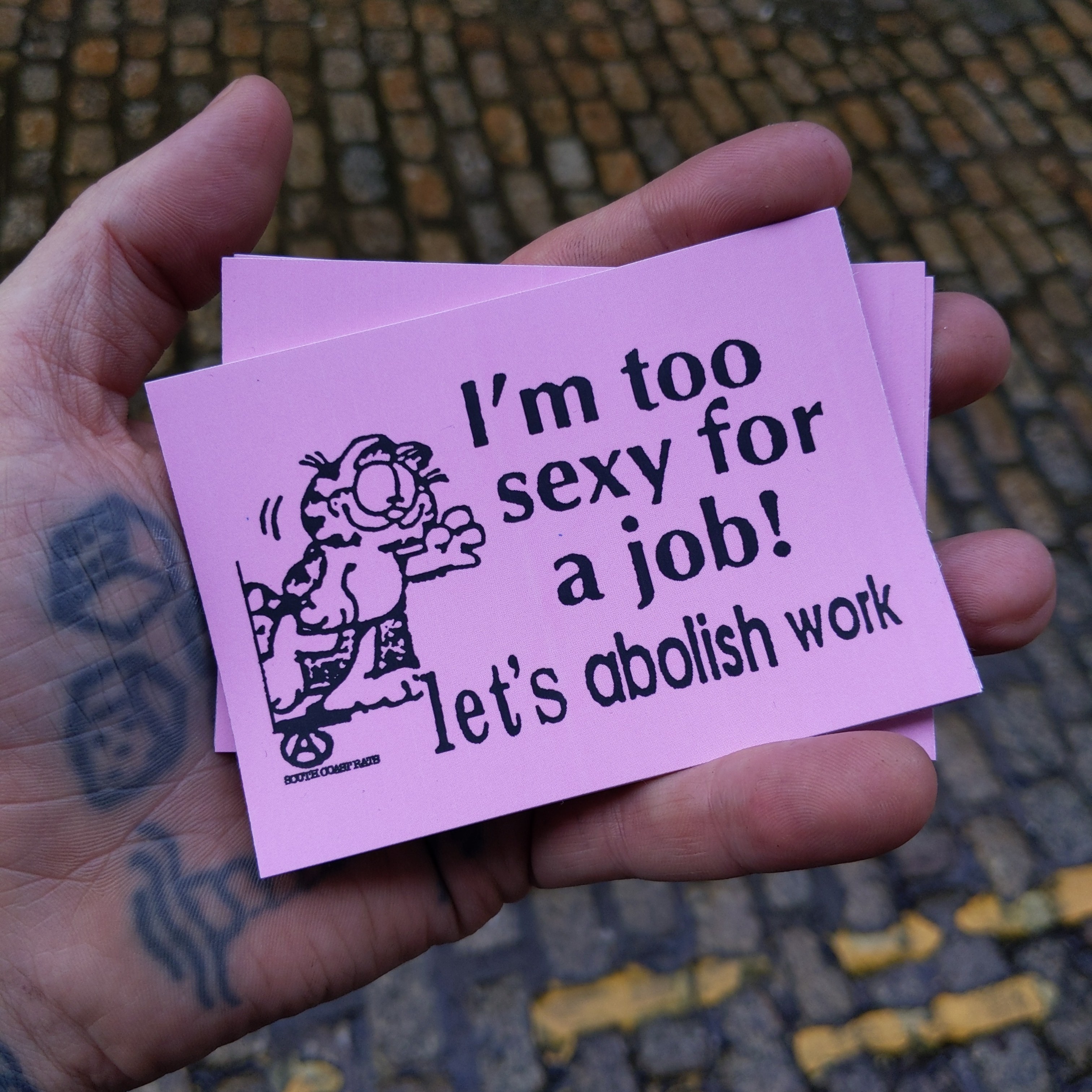 Too sexy for work sticker